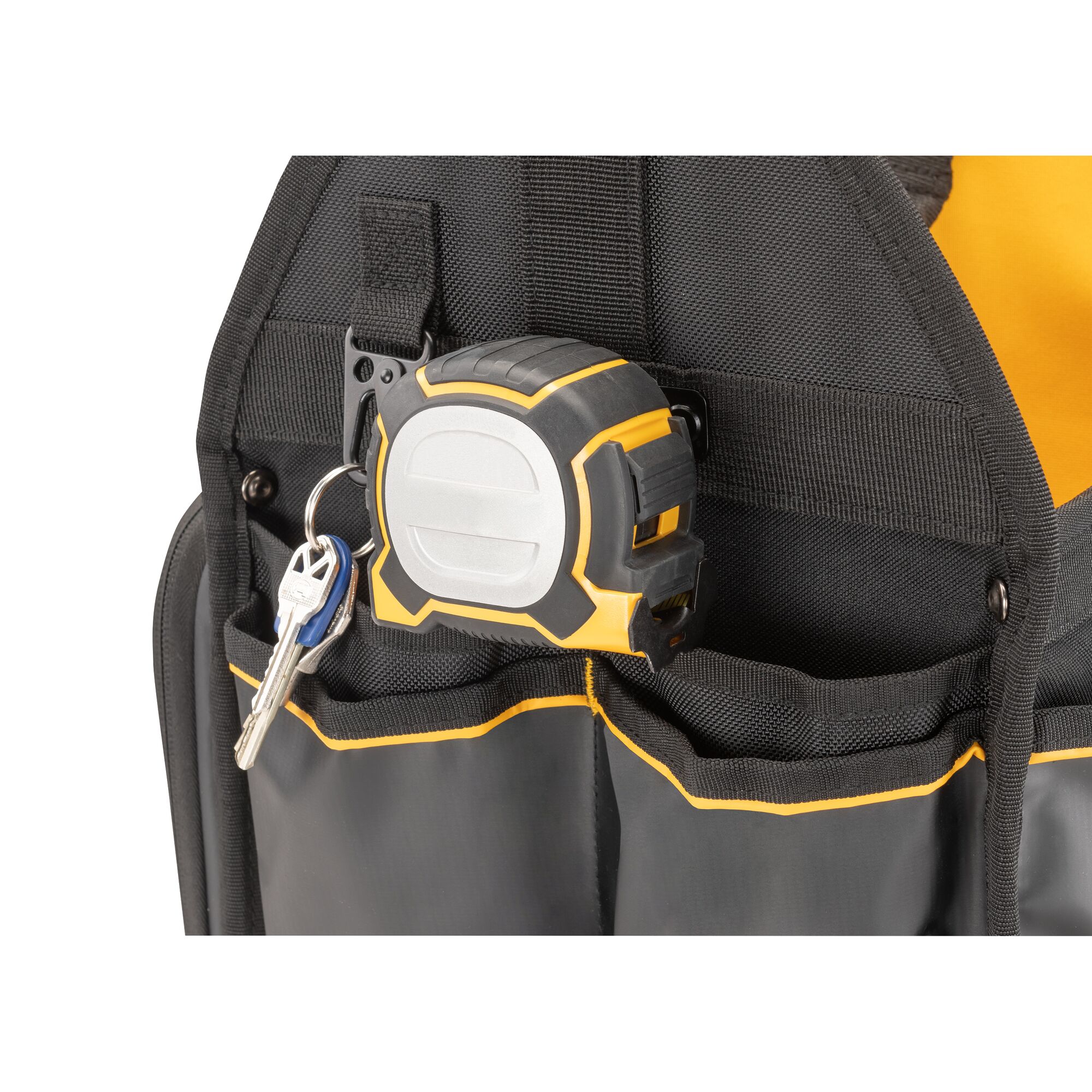 Bolsa de electricista con cierre DEWALT negro - amarillo de nailon balístico de 9.375 pulgadas de ancho x 16.125 pulgadas de profundidad x 11 pulgadas de largo DWST560105