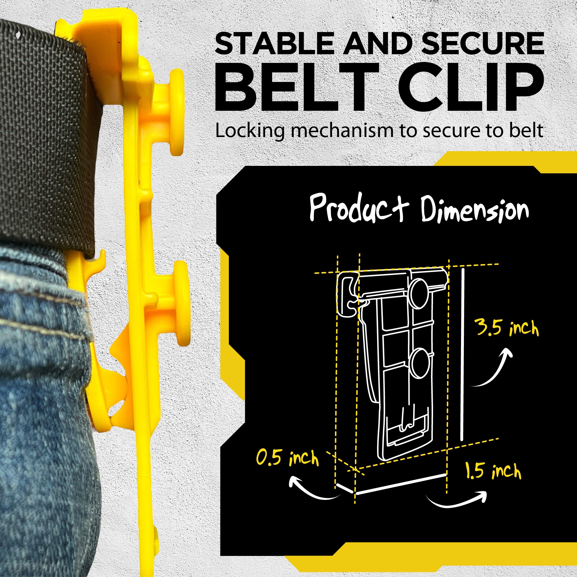Sujetador de cinturón de plástico para cinta métrica Boxtown Team All-N-One PRO ANOBC-B