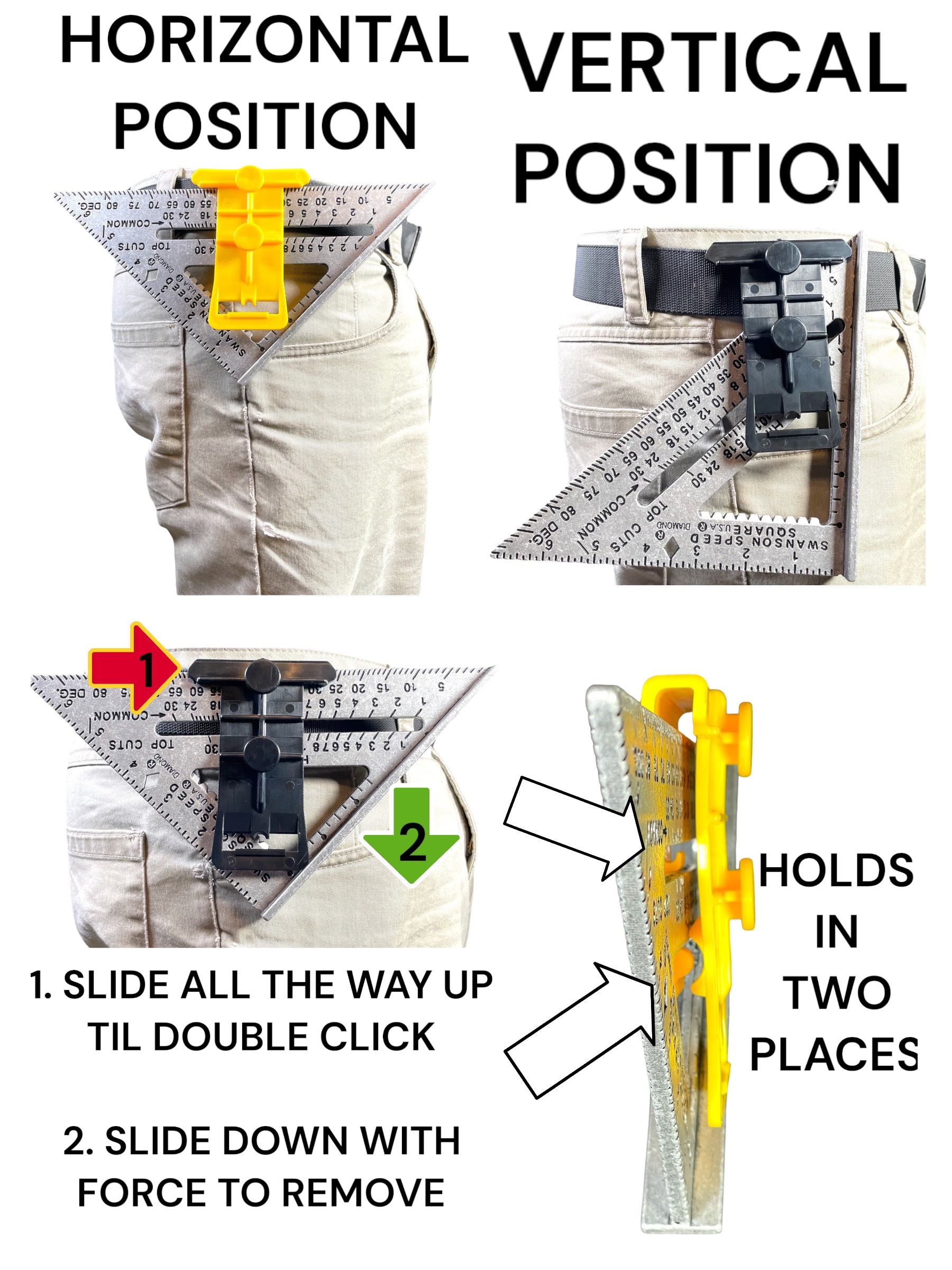 Sujetador de cinturón de plástico para cinta métrica Boxtown Team All-N-One PRO ANOBC-B