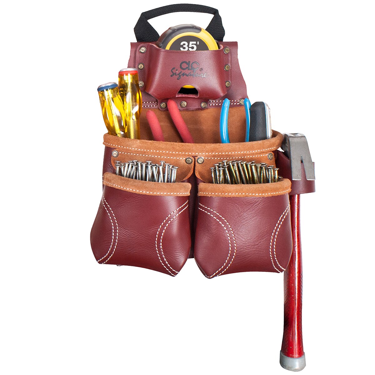 Funda de herramientas para construcción general de cuero Custom LeatherCraft Signature Elite 21428