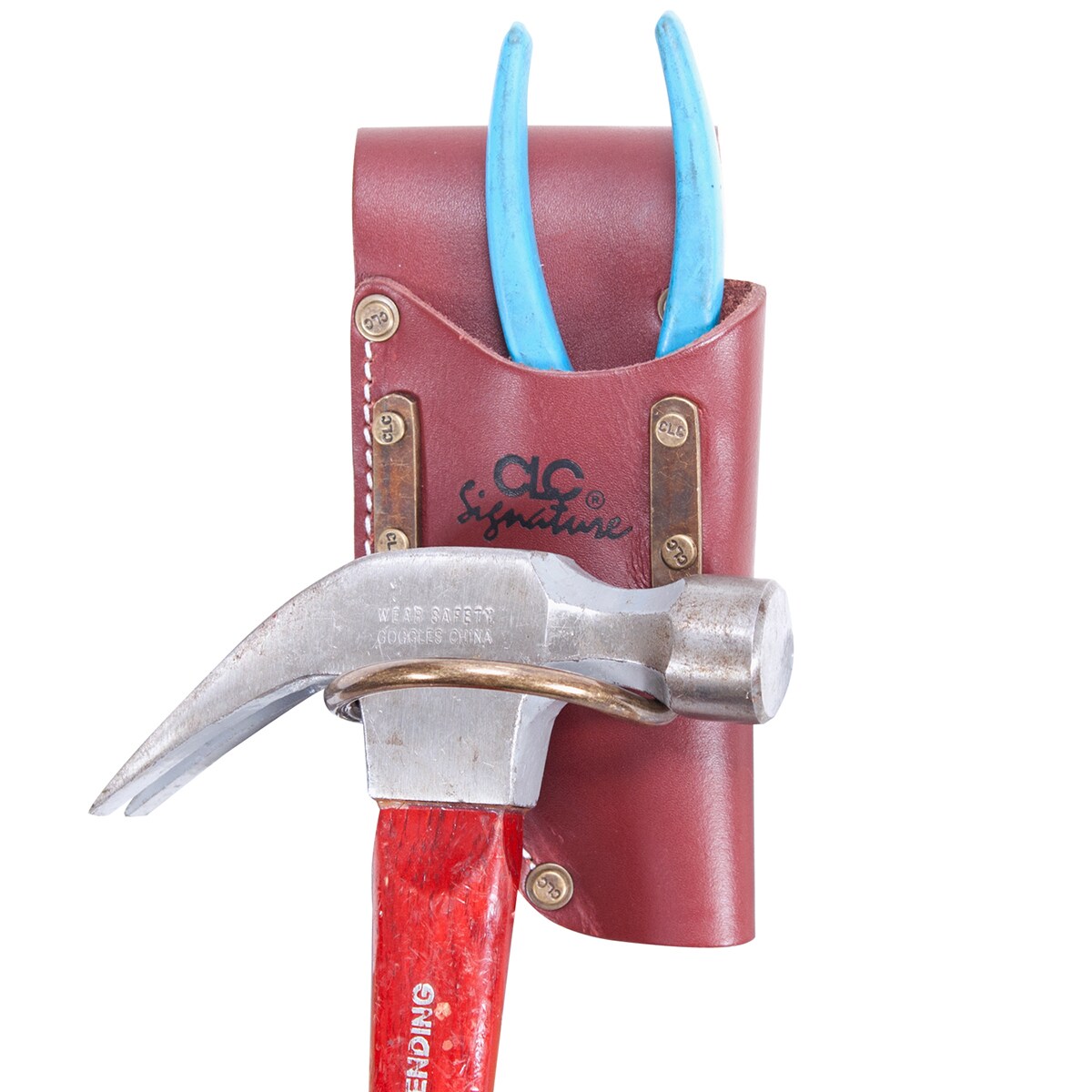 Porta martillo de bucle de cinturón de cuero de firma Elite de Custom LeatherCraft 21443