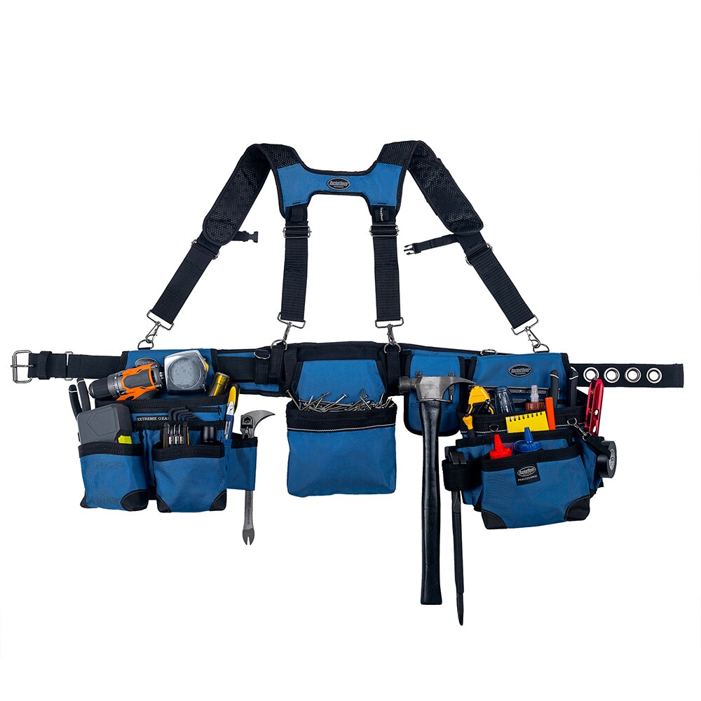 Faja de herramientas Bucket Boss 3-BAG Royal Blue Framer de suspensión de poliéster 55185-RB