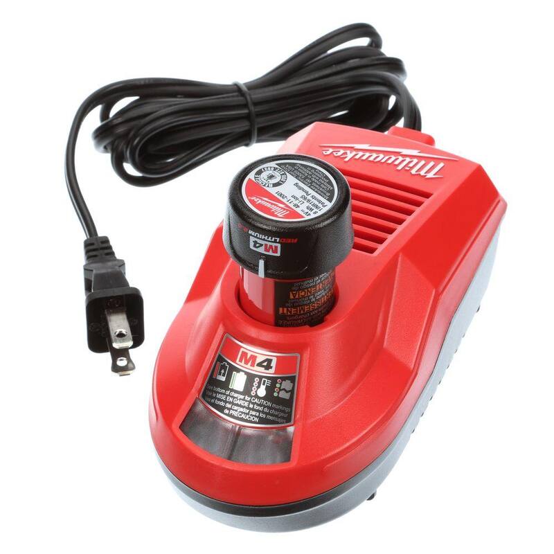 Milwaukee M4 4V Taladro inalámbrico de iones de litio de 1/4 de pulgada con puntas hexagonales, juego de 2 baterías - 2101-22