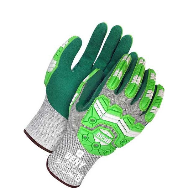 Guantes de punto Bdg, Nivel de corte A6, 13 ga, Gris, Verde, XL - 99-9-9793-10