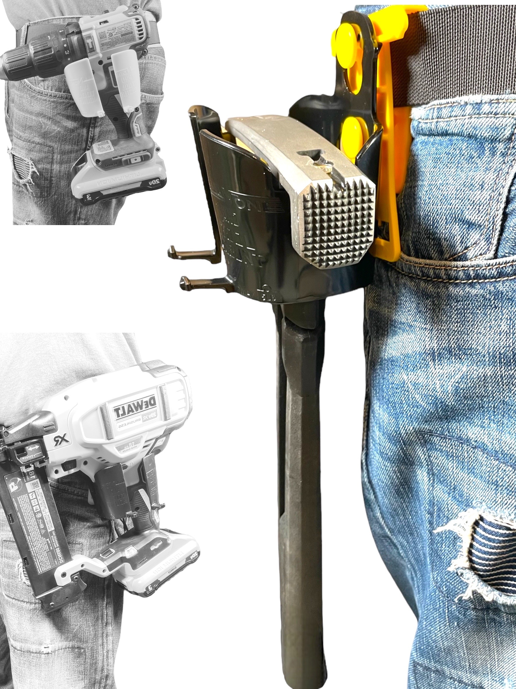 Soporte para taladro con clip de cinturón de plástico Boxtown Team All-N-One PRO ANOPHTHB-1