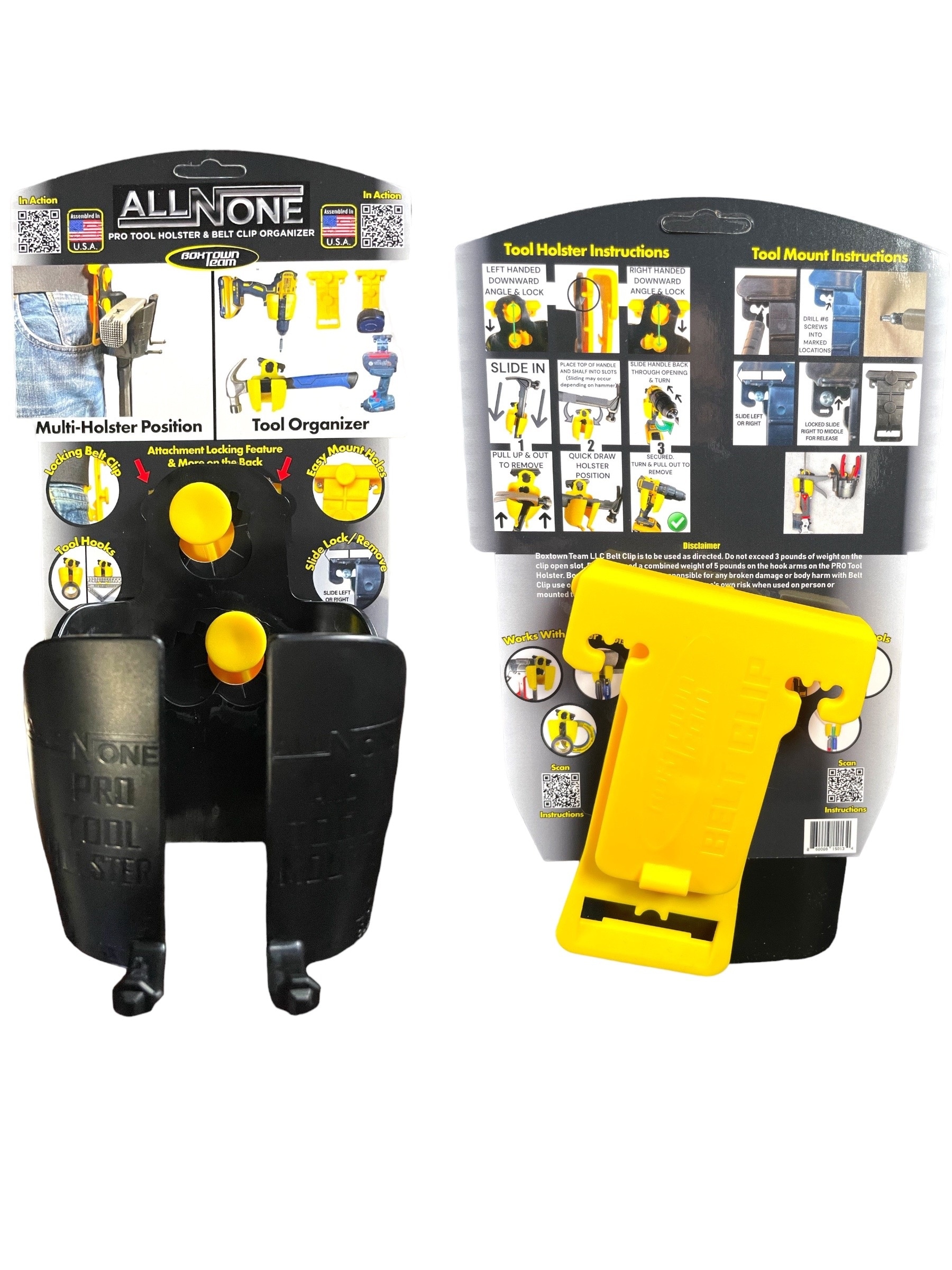 Soporte para taladro con clip de cinturón de plástico Boxtown Team All-N-One PRO ANOPHTHB-1