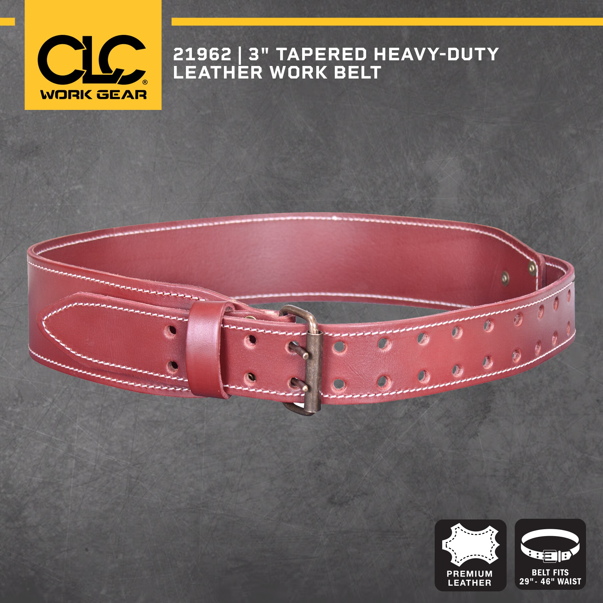 Porta herramientas de doble cinturón de cuero Custom LeatherCraft Signature Elite 21962