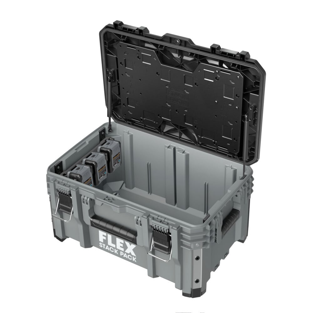 Caja de herramientas mediana FLEX STACK PACK 22 pulgadas de ancho x 11.7 pulgadas de alto x 15.6 pulgadas de profundidad Caja de herramientas de metal FS1102