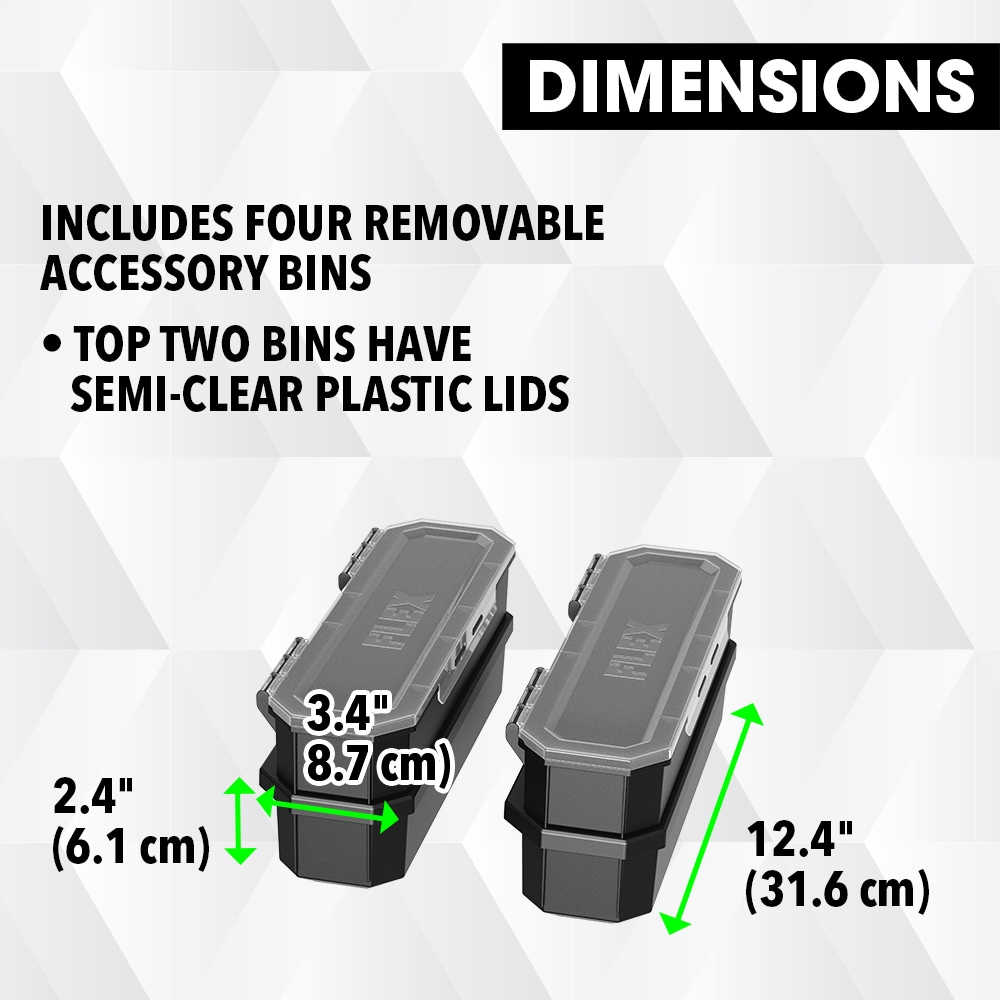 Caja de herramientas FLEX STACK PACK para maletas 22 pulgadas de ancho x 8.2 pulgadas de alto x 15.6 pulgadas de profundidad Caja de herramientas de metal FS1103