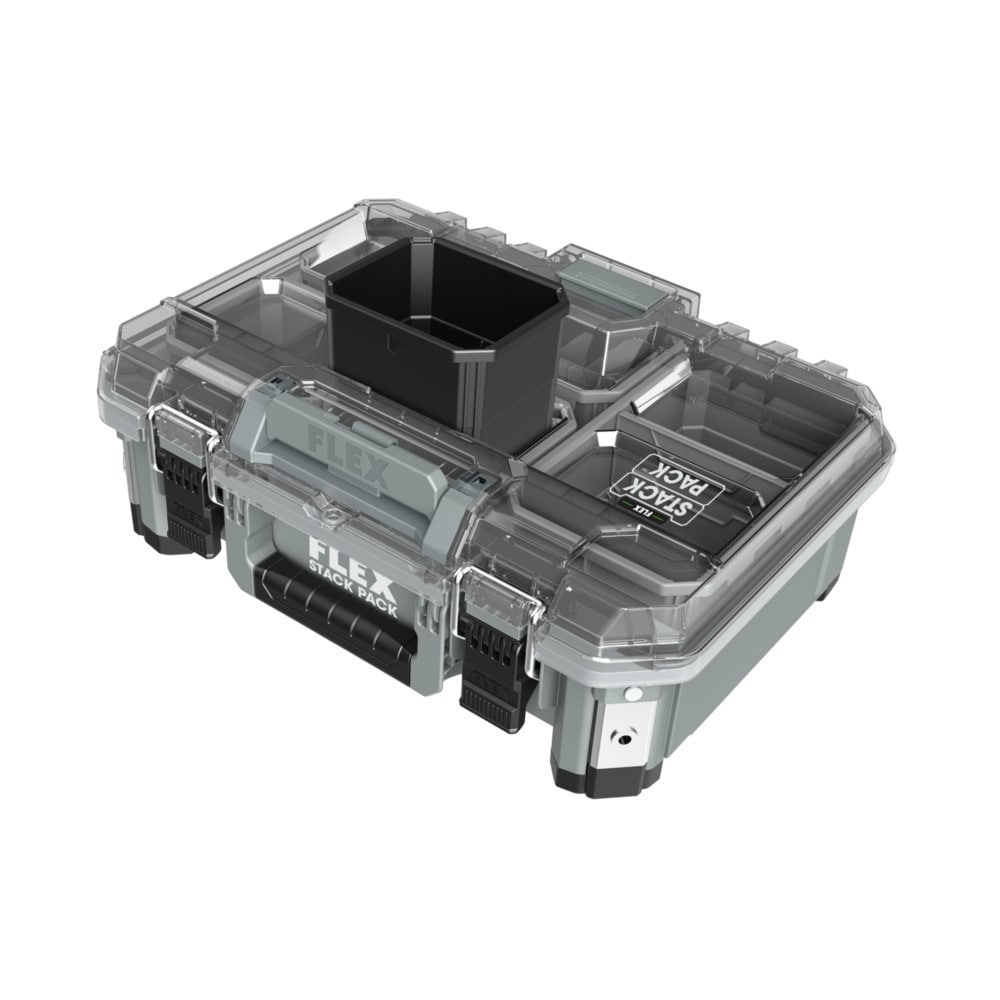 Caja organizadora mediana FLEX STACK PACK 11 pulgadas de ancho x 5.6 pulgadas de alto x 14.8 pulgadas de profundidad Caja de herramientas de metal FS1302