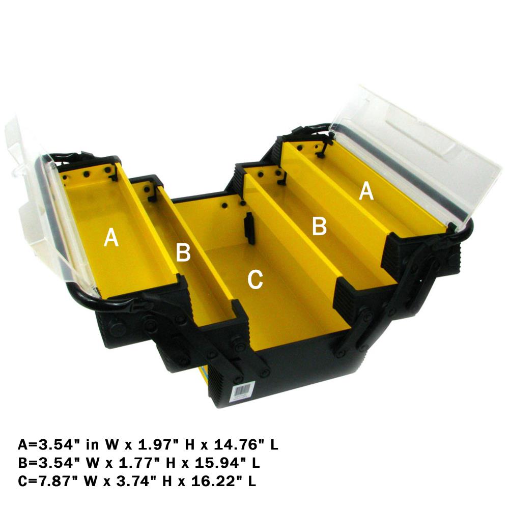 Cajas de herramientas Fleming Supply 18 pulgadas de ancho x 8.25 pulgadas de alto x 11.8 pulgadas de profundidad 5 cajones Varios colores/acabados Caja de herramientas de plástico 830778LUM