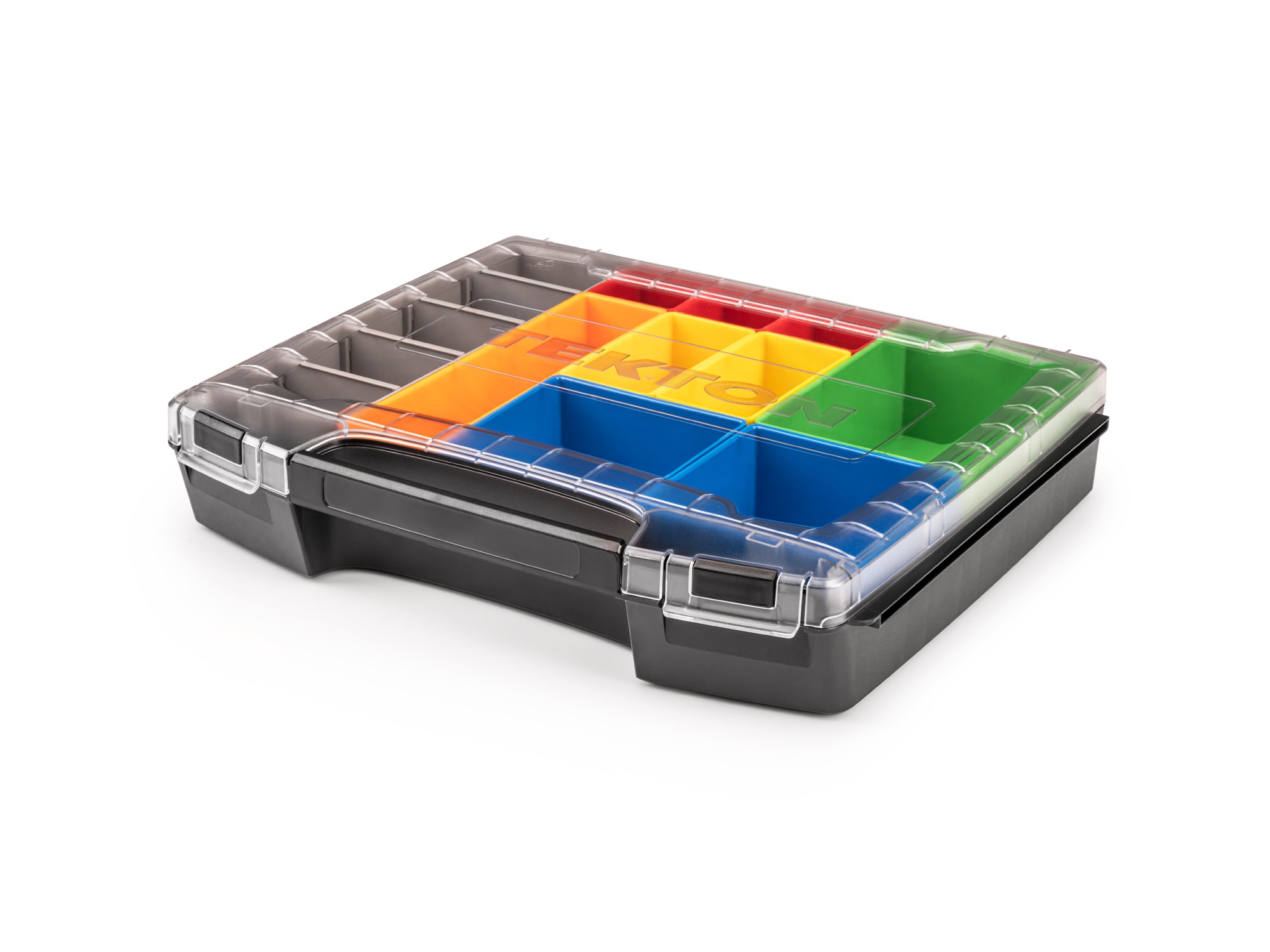 Caja de herramientas de plástico rojo TEKTON de 17.5 pulgadas de ancho x 4 pulgadas de alto x 13.5 pulgadas de profundidad OLB51710