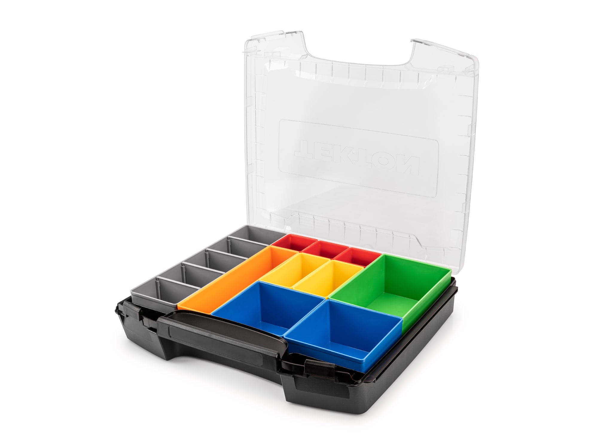 Caja de herramientas de plástico rojo TEKTON de 17.5 pulgadas de ancho x 4 pulgadas de alto x 13.5 pulgadas de profundidad OLB51710