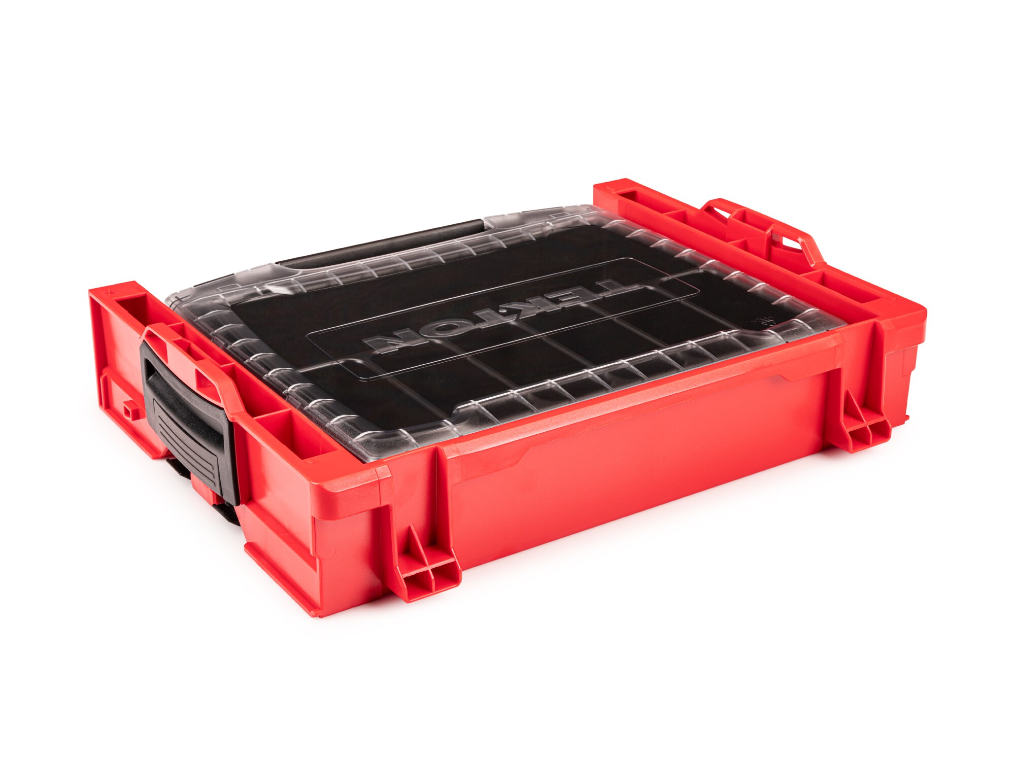 Caja de herramientas de plástico rojo TEKTON L-Boxx de 17.5 pulgadas de ancho x 4 pulgadas de alto x 13.5 pulgadas de profundidad OLB94002