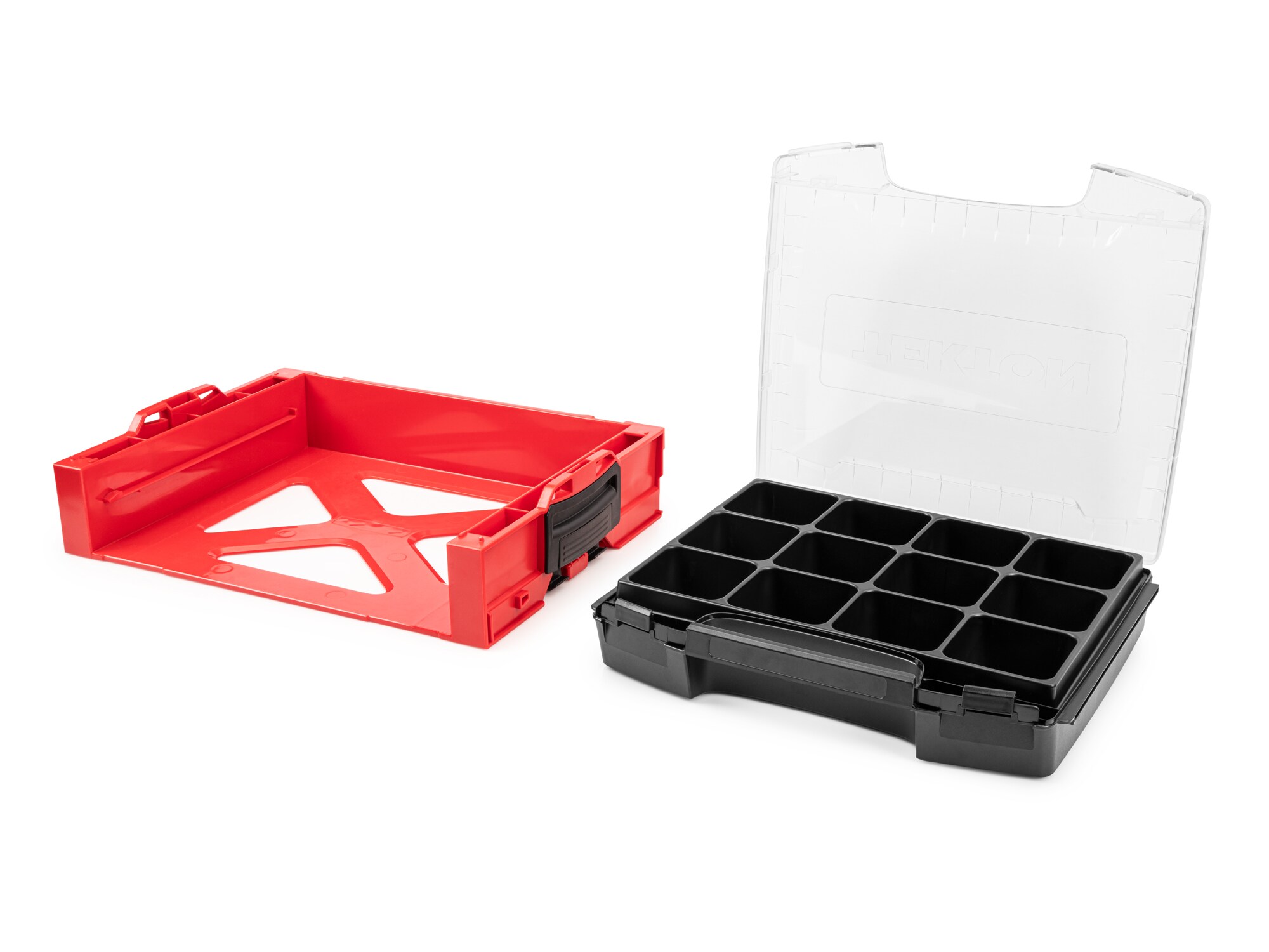 Caja de herramientas de plástico rojo TEKTON L-Boxx 17.5 pulgadas de ancho x 4 pulgadas de alto x 13.5 pulgadas de profundidad OLB94004