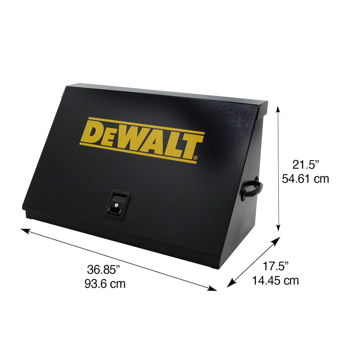 Caja de herramientas de acero negro DEWALT Triangular 36.85 pulgadas de ancho x 21.5 pulgadas de alto x 17.52 pulgadas de profundidad DXTB36BB