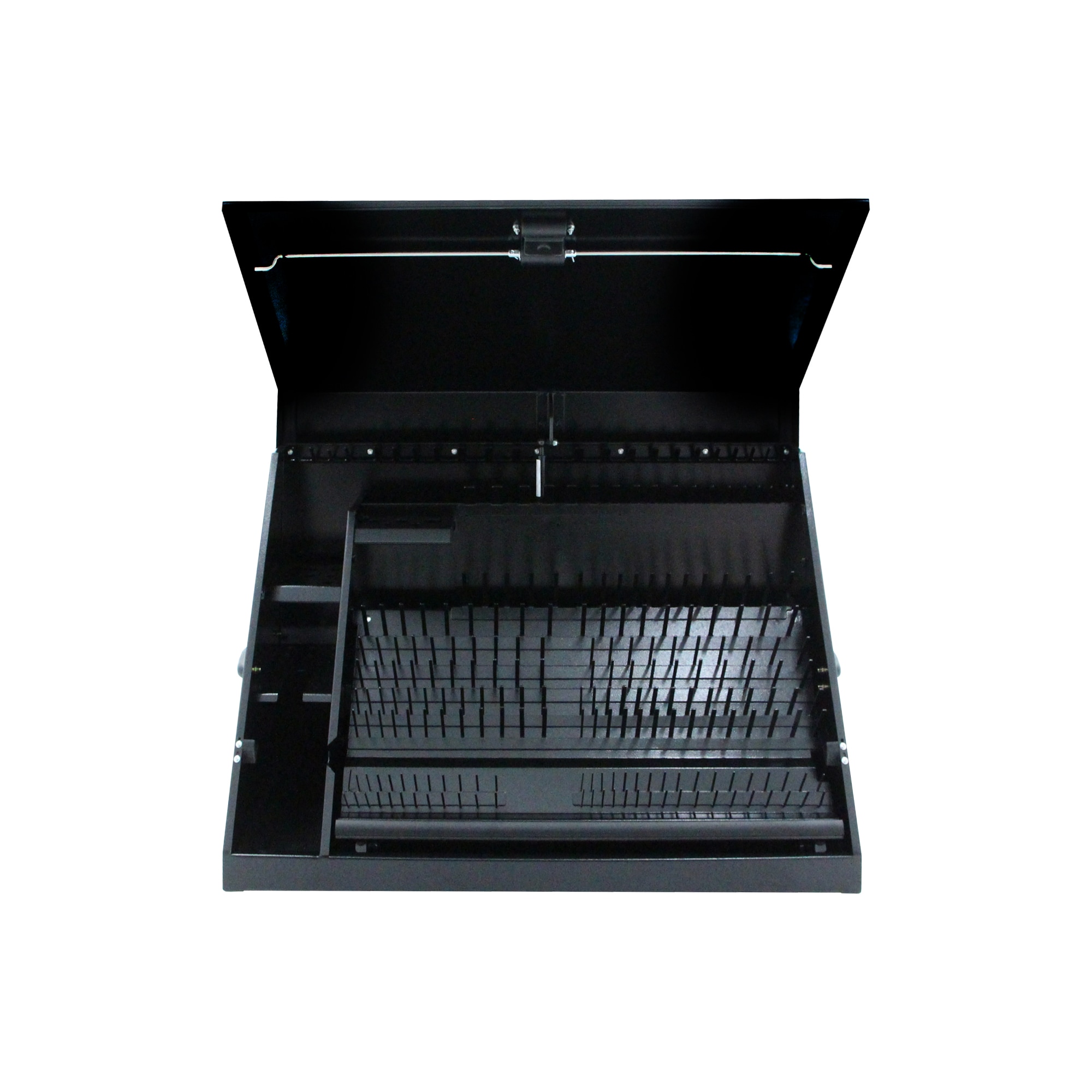 Caja de herramientas de acero negro DEWALT Triangular 36.85 pulgadas de ancho x 21.5 pulgadas de alto x 17.52 pulgadas de profundidad DXTB36BB