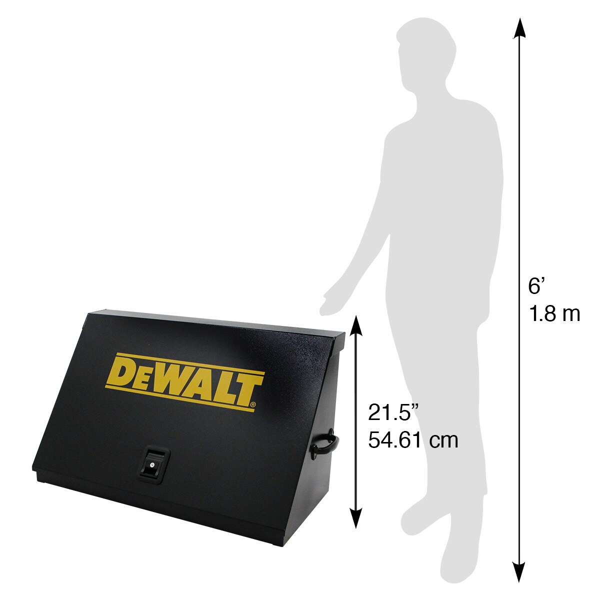 Caja de herramientas de acero negro DEWALT Triangular 36.85 pulgadas de ancho x 21.5 pulgadas de alto x 17.52 pulgadas de profundidad DXTB36BB