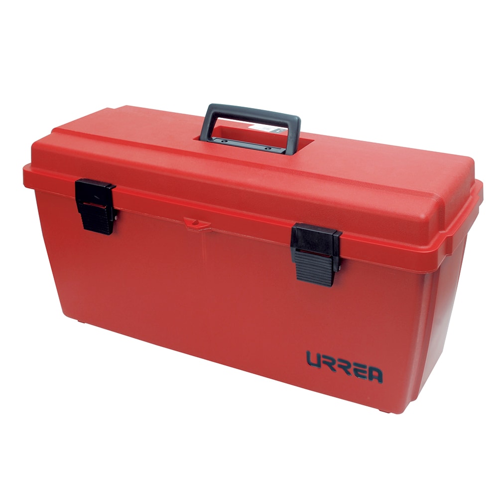 Caja de herramientas de plástico rojo URREA de 11.02 pulgadas de ancho x 10.63 pulgadas de alto x 22.83 pulgadas de profundidad 9902
