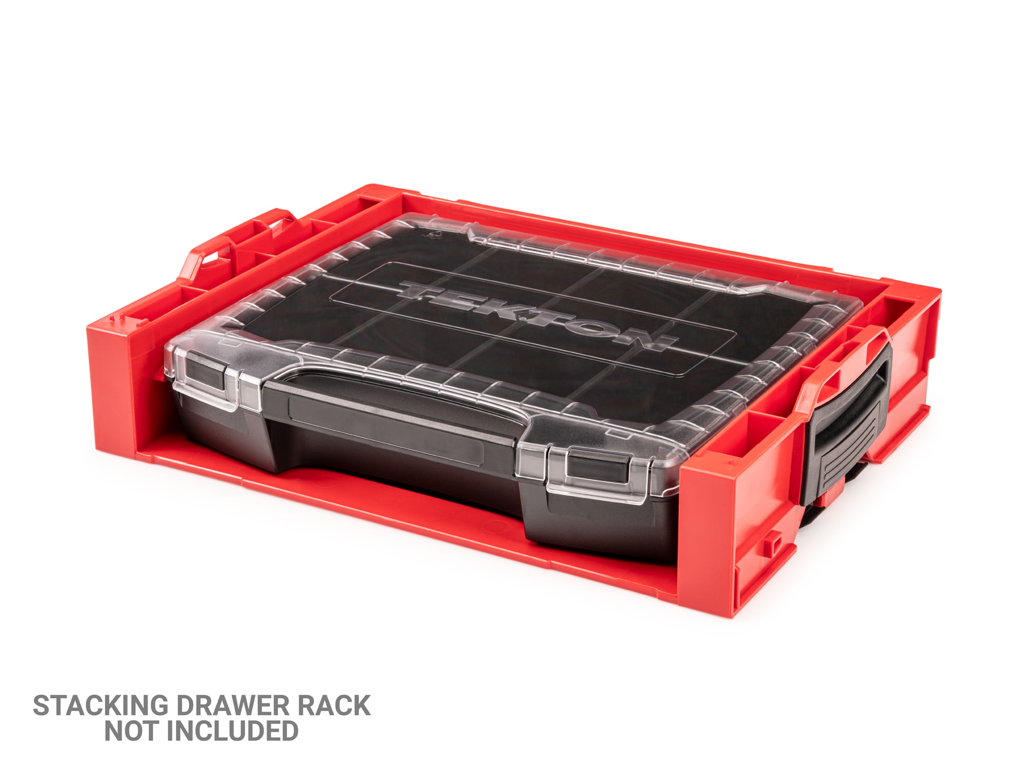 Caja de herramientas de plástico negro TEKTON L-Boxx de 14.4 pulgadas de largo x 2.9 pulgadas de alto x 12.4 pulgadas de profundidad OLB51412