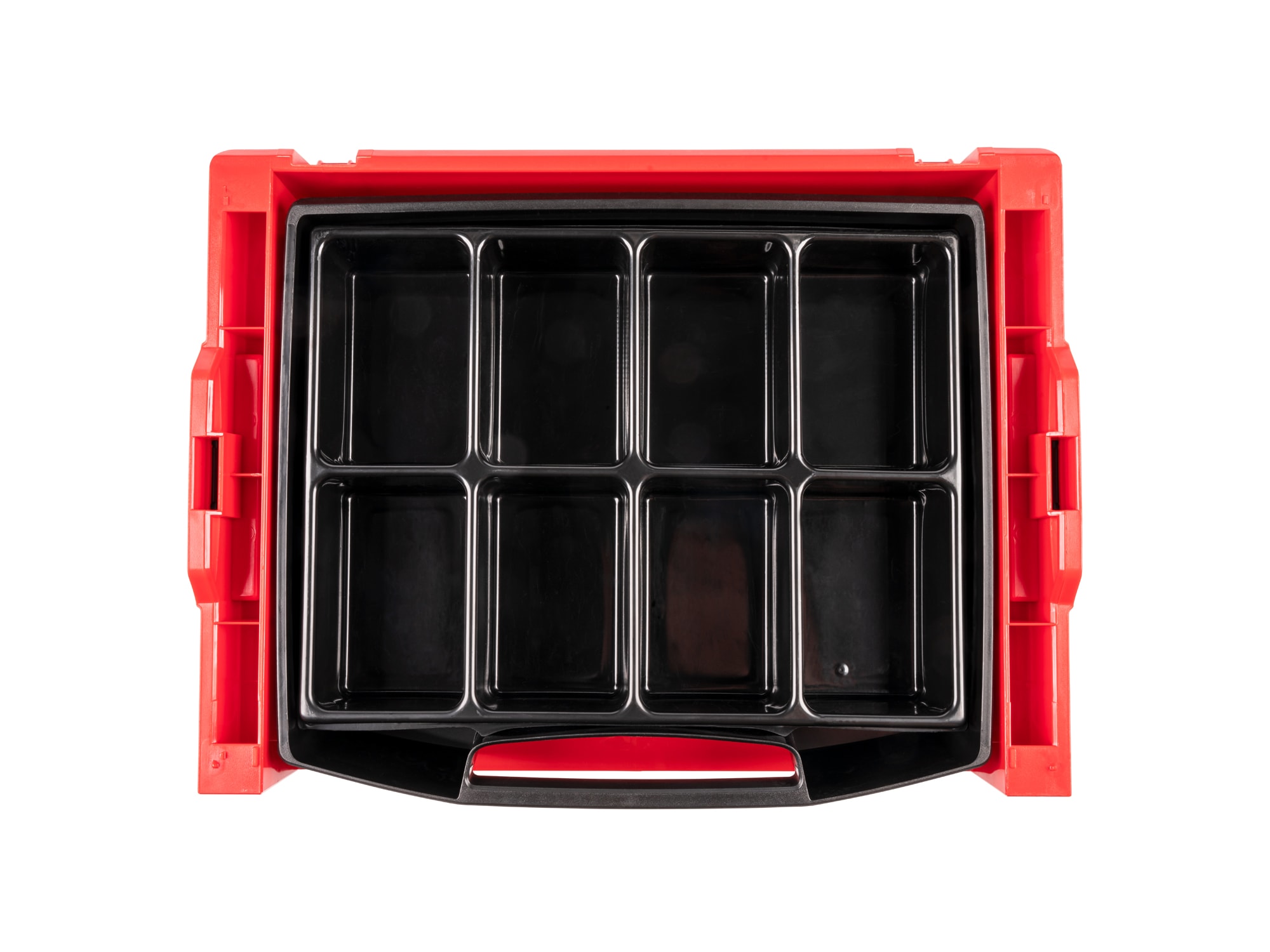 Caja de herramientas de plástico rojo TEKTON L-Boxx 17.5 pulgadas de largo x 4 pulgadas de alto x 13.5 pulgadas de profundidad OLB94013