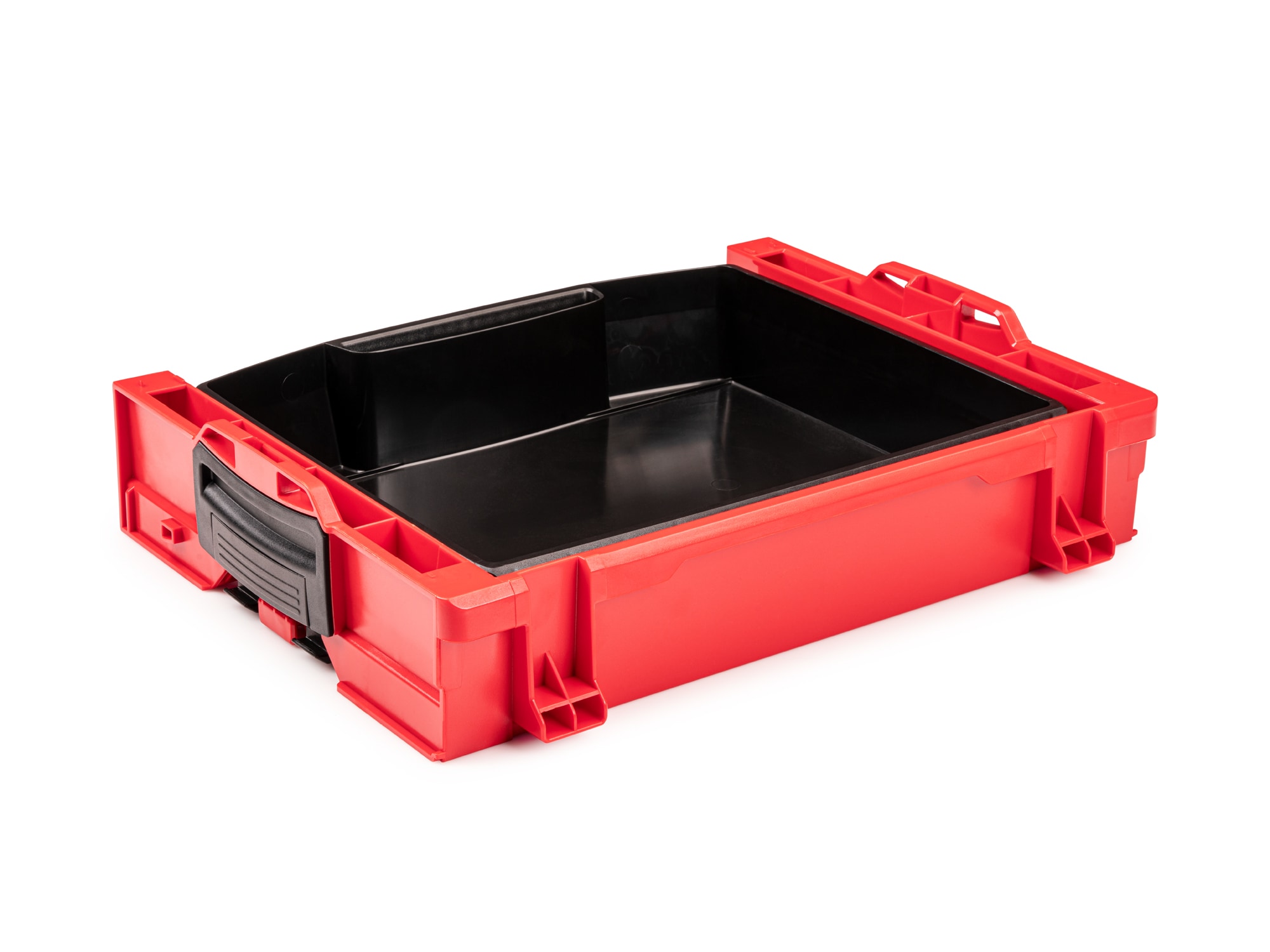 Caja de herramientas de plástico roja TEKTON L-Boxx 17.5 pulgadas de ancho x 4 pulgadas de alto x 13.5 pulgadas de profundidad OLB94010