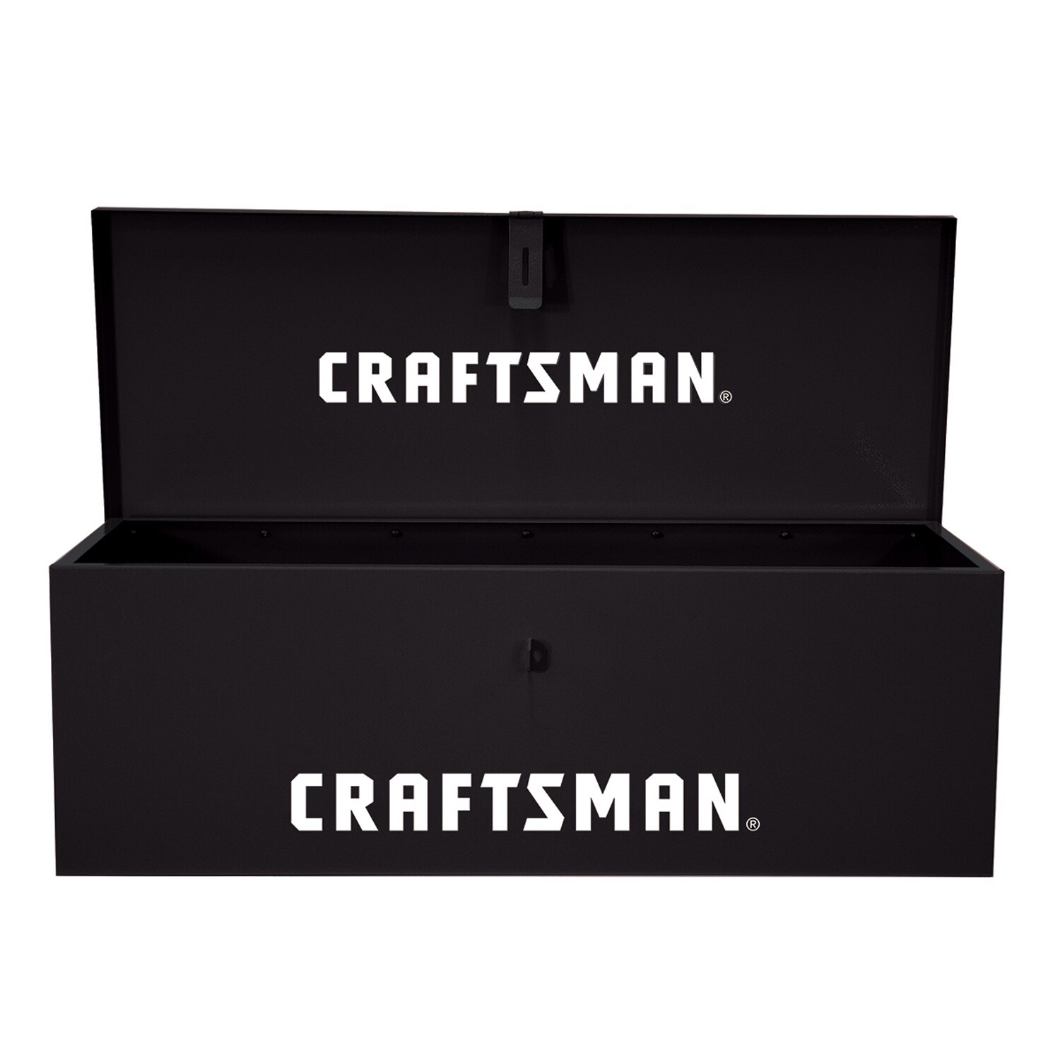 Caja de herramientas portátil CRAFTSMAN 30.12 pulgadas de ancho x 12.2 pulgadas de alto x 10.24 pulgadas de profundidad en acero negro Caja de herramientas CMXQCHS30UBB