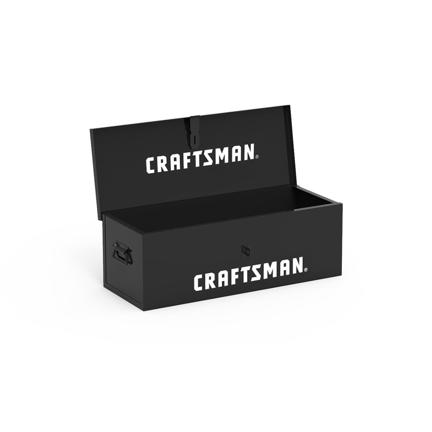 Caja de herramientas portátil CRAFTSMAN 30.12 pulgadas de ancho x 12.2 pulgadas de alto x 10.24 pulgadas de profundidad en acero negro Caja de herramientas CMXQCHS30UBB