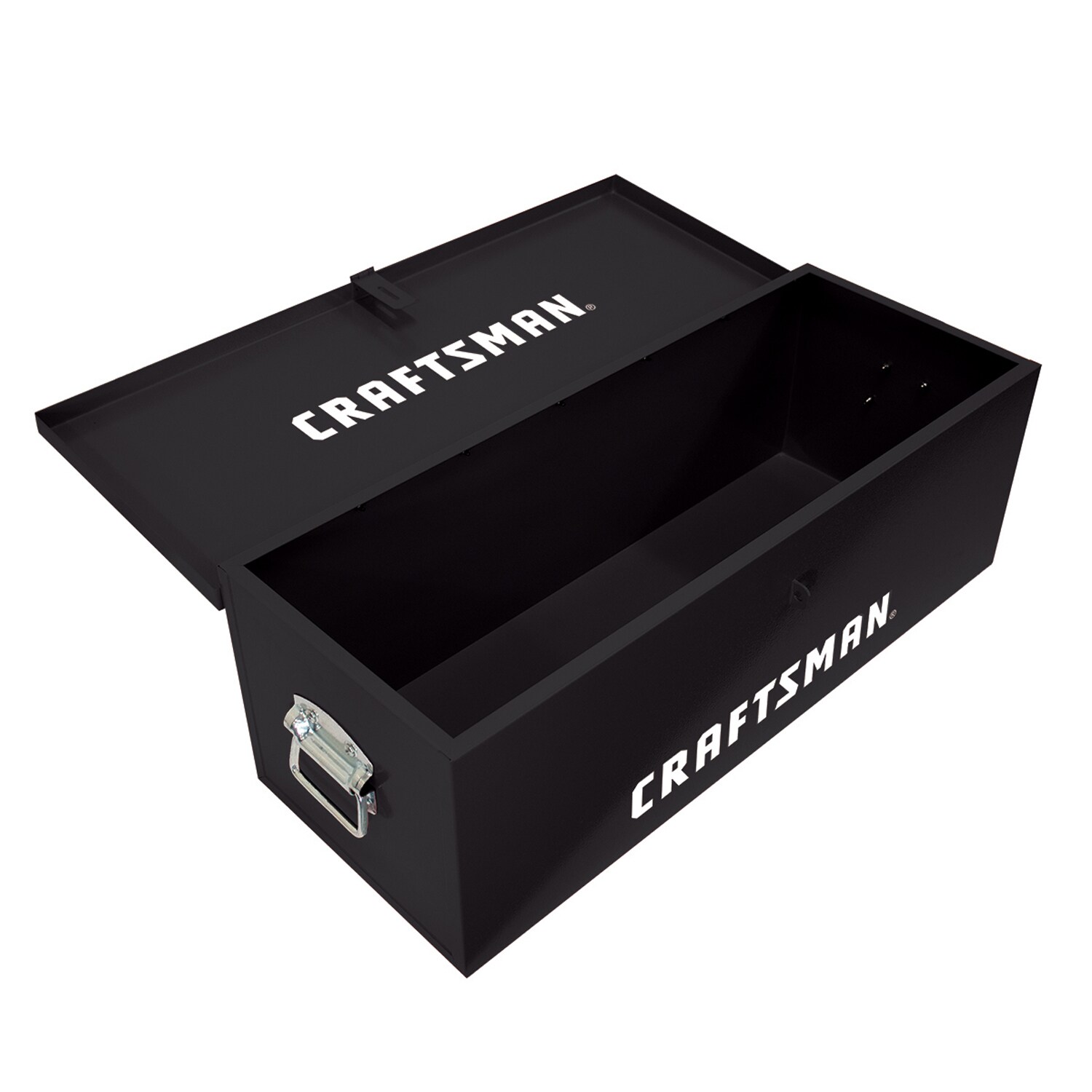 Caja de herramientas portátil CRAFTSMAN 30.12 pulgadas de ancho x 12.2 pulgadas de alto x 10.24 pulgadas de profundidad en acero negro Caja de herramientas CMXQCHS30UBB