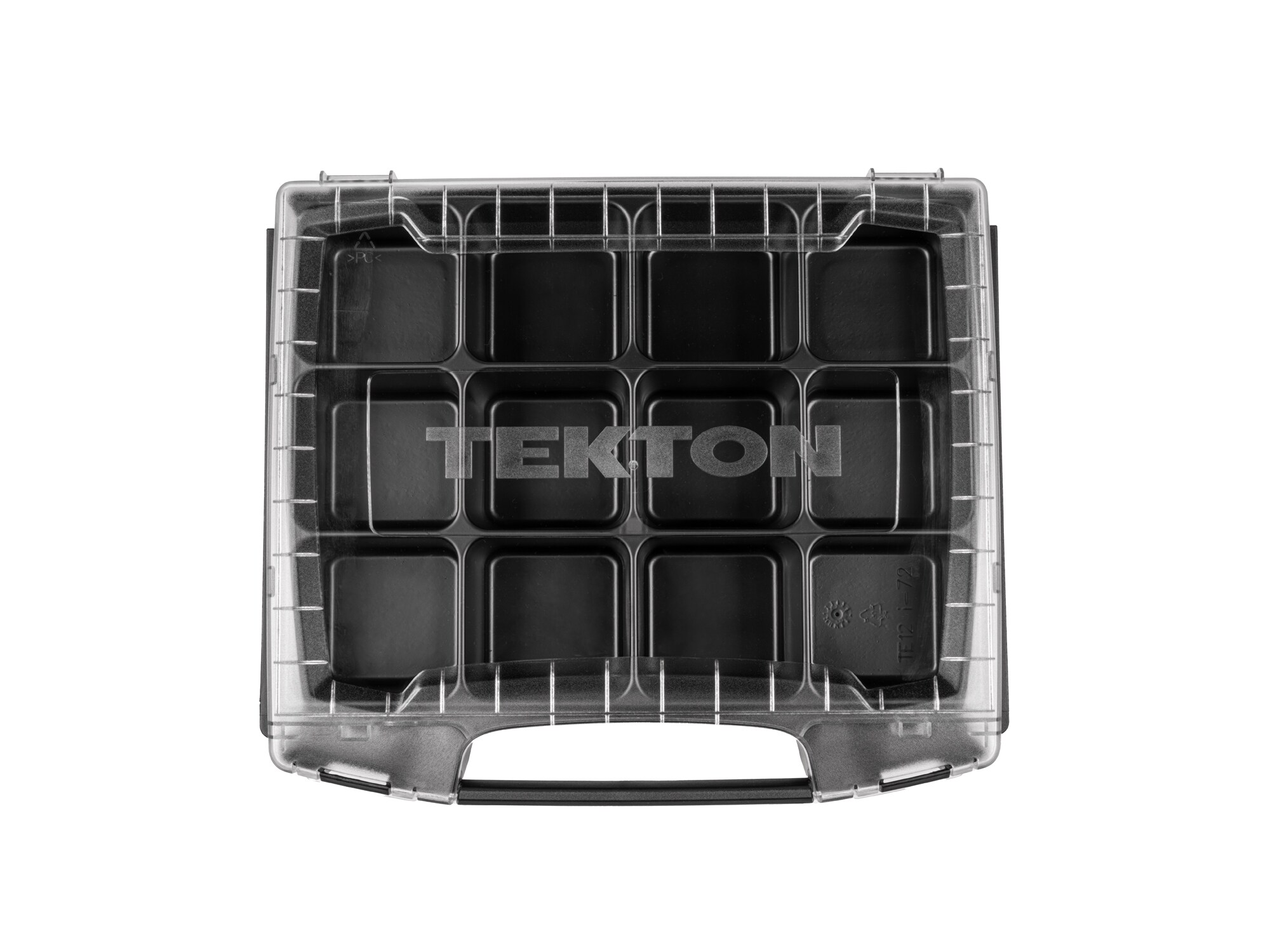 Caja de herramientas de plástico rojo TEKTON L-Boxx de 14.4 pulgadas de largo x 2.9 pulgadas de alto x 12.4 pulgadas de profundidad