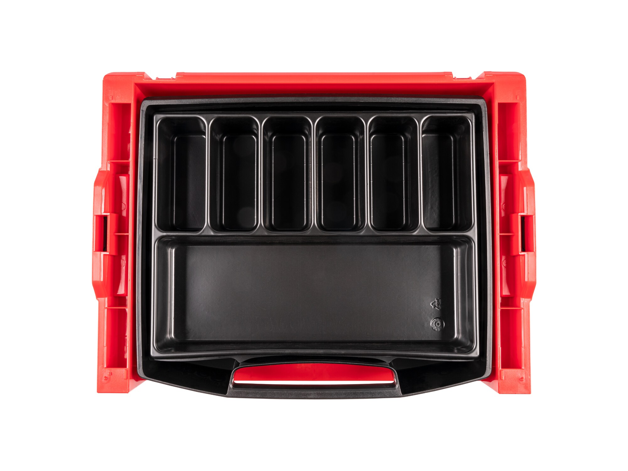 Caja de herramientas de plástico rojo TEKTON L-Boxx 17.5 pulgadas de ancho x 4 pulgadas de alto x 13.5 pulgadas de profundidad OLB94012