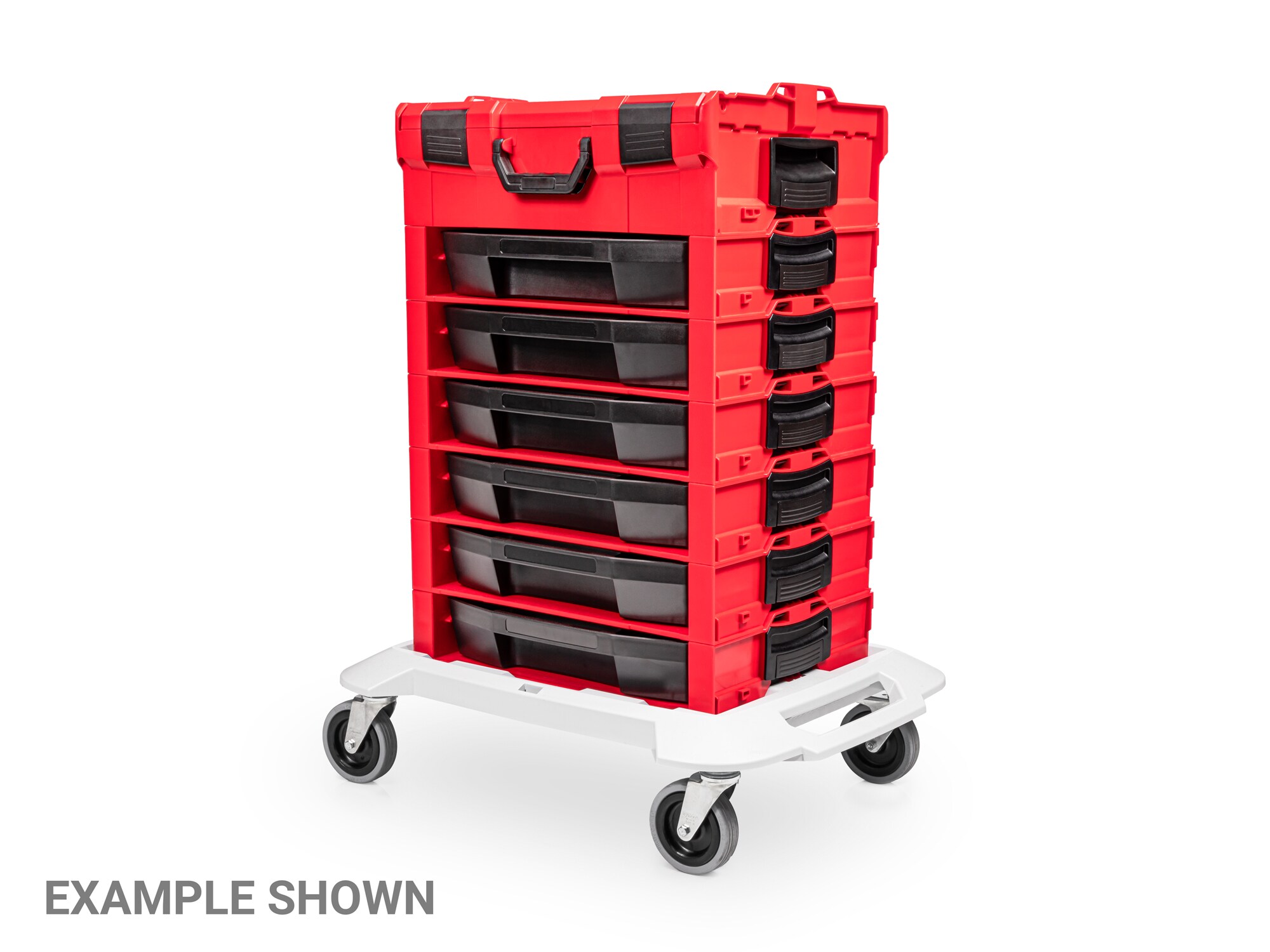 Caja de herramientas de plástico rojo TEKTON L-Boxx 17.5 pulgadas de ancho x 4 pulgadas de alto x 13.5 pulgadas de profundidad OLB94012