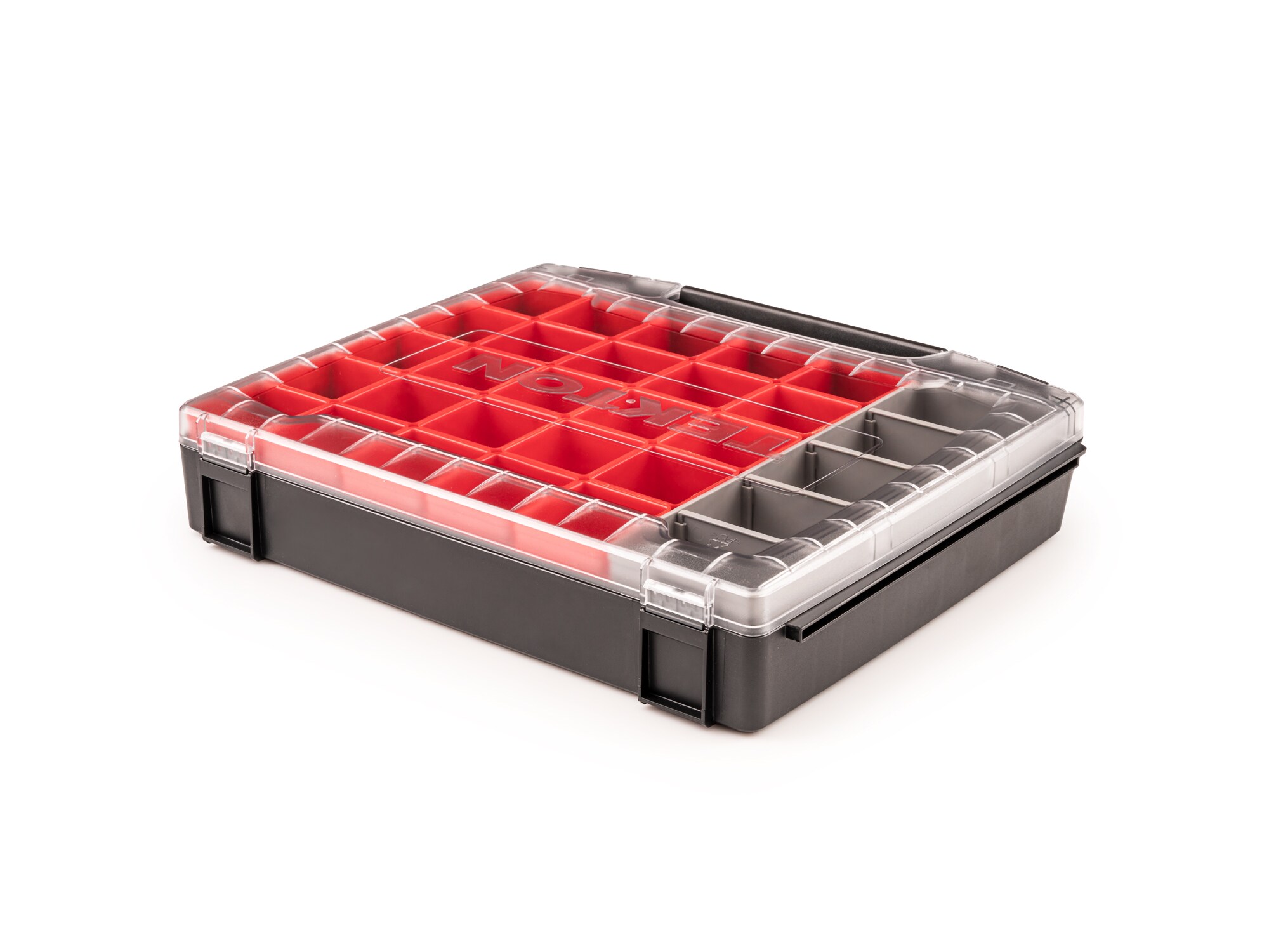 Caja de herramientas de plástico rojo TEKTON de 17.5 pulgadas de ancho x 4 pulgadas de alto x 13.5 pulgadas de profundidad OLB51714