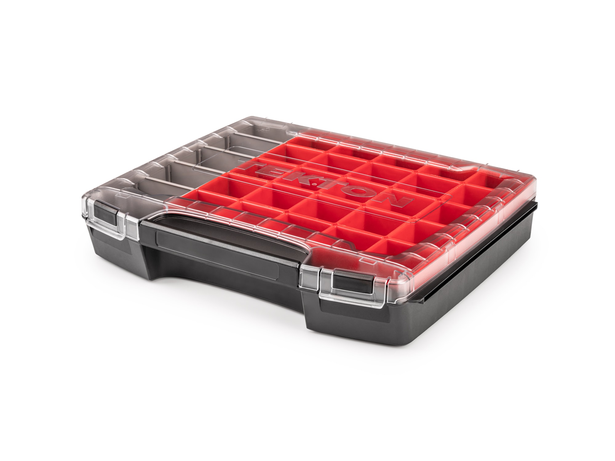 Caja de herramientas de plástico rojo TEKTON de 17.5 pulgadas de ancho x 4 pulgadas de alto x 13.5 pulgadas de profundidad OLB51714