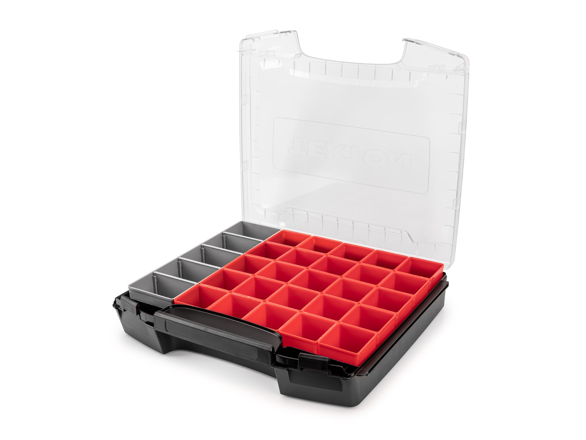 Caja de herramientas de plástico rojo TEKTON de 17.5 pulgadas de ancho x 4 pulgadas de alto x 13.5 pulgadas de profundidad OLB51714
