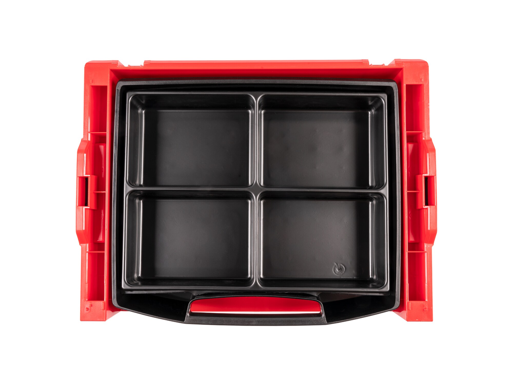Caja de herramientas de plástico rojo TEKTON L-Boxx 17.5 pulgadas de ancho x 4 pulgadas de alto x 13.5 pulgadas de profundidad OLB94011
