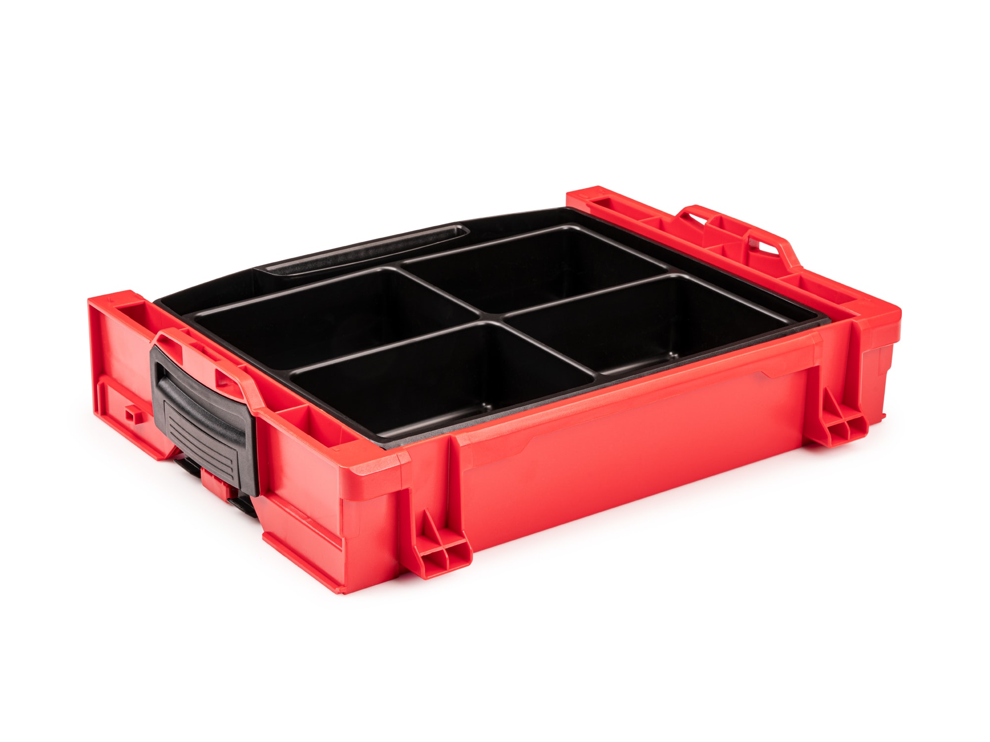 Caja de herramientas de plástico rojo TEKTON L-Boxx 17.5 pulgadas de ancho x 4 pulgadas de alto x 13.5 pulgadas de profundidad OLB94011