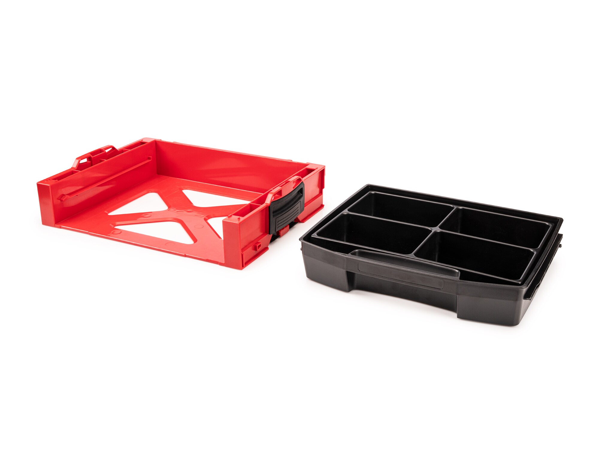 Caja de herramientas de plástico rojo TEKTON L-Boxx 17.5 pulgadas de ancho x 4 pulgadas de alto x 13.5 pulgadas de profundidad OLB94011