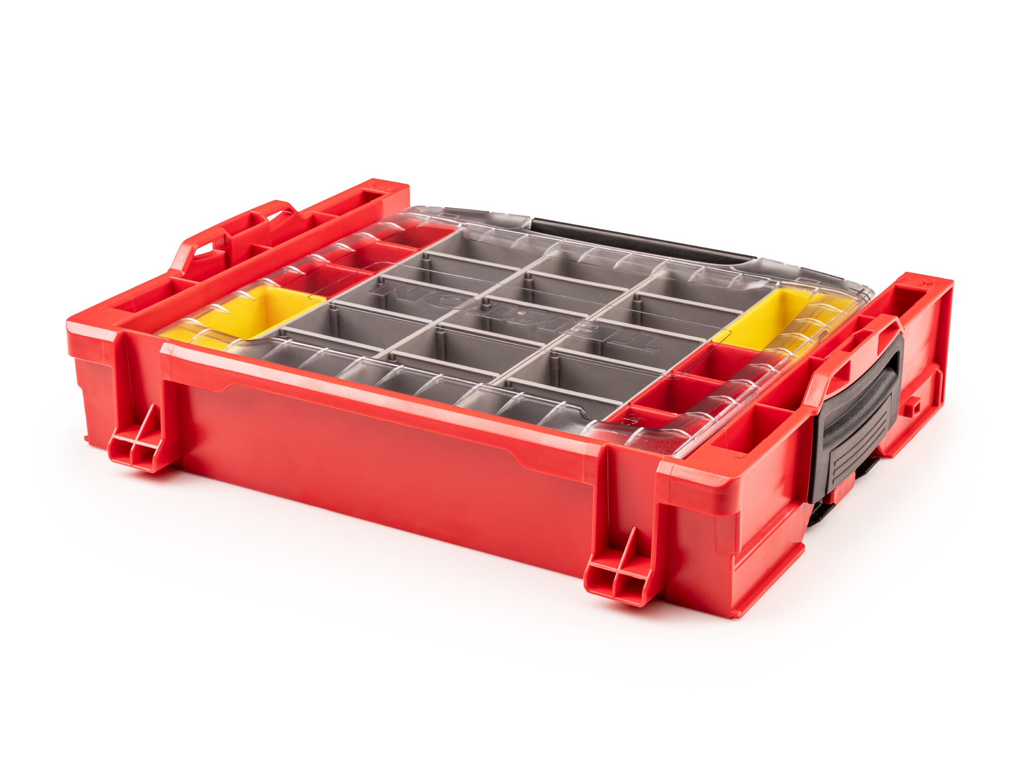 Caja de herramientas de plástico rojo TEKTON 17.5 pulgadas de ancho x 4 pulgadas de alto x 13.5 pulgadas de profundidad OLB94021