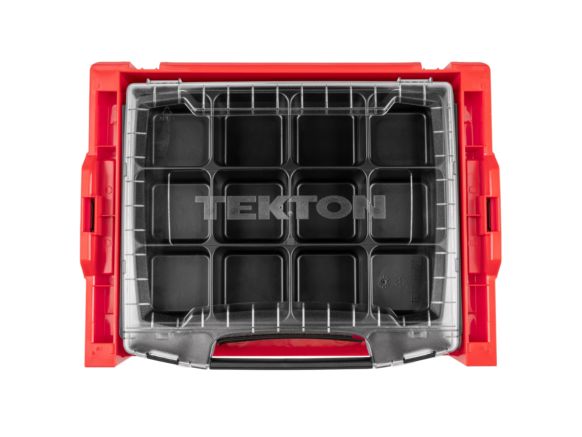Caja de herramientas de plástico rojo TEKTON L-Boxx de 17.5 pulgadas de ancho x 16 pulgadas de alto x 14.1 pulgadas de profundidad con 3 cajones OLB99200