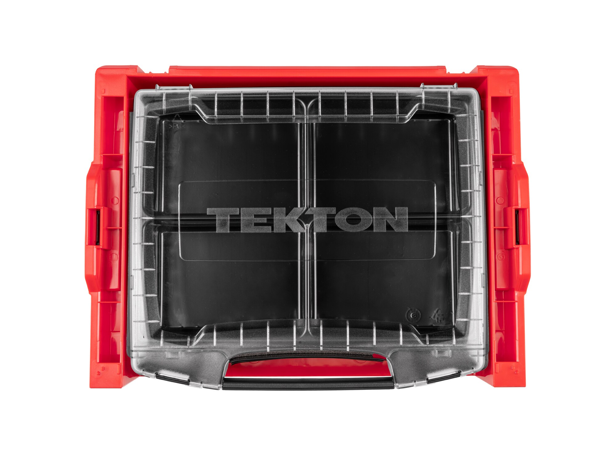 Caja de herramientas de plástico rojo TEKTON L-Boxx de 17.5 pulgadas de ancho x 16 pulgadas de alto x 14.1 pulgadas de profundidad con 3 cajones OLB99200