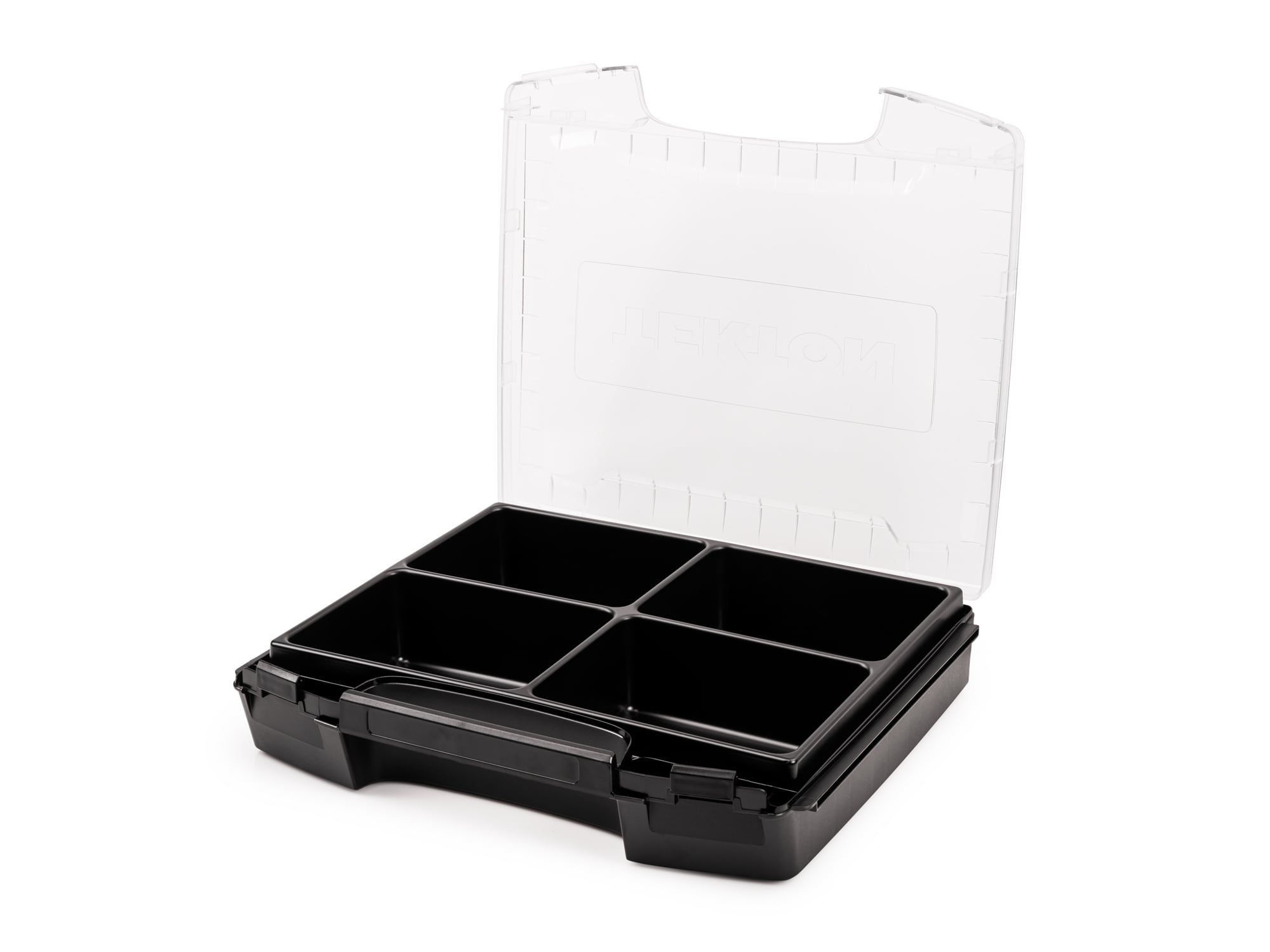 Caja de herramientas de plástico negro TEKTON L-Boxx de 14.4 pulgadas de ancho x 2.9 pulgadas de alto x 12.4 pulgadas de profundidad OLB51410