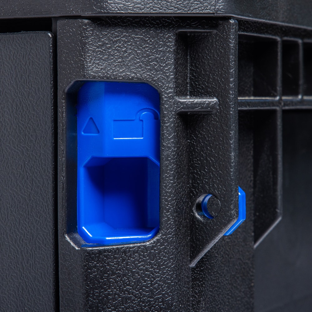 Caja de herramientas negra de plástico Kobalt CASESTACK 14.16 pulgadas de ancho x 21 pulgadas de alto x 13.5 pulgadas de profundidad con 2 cajones KCSA-2DRW1-03