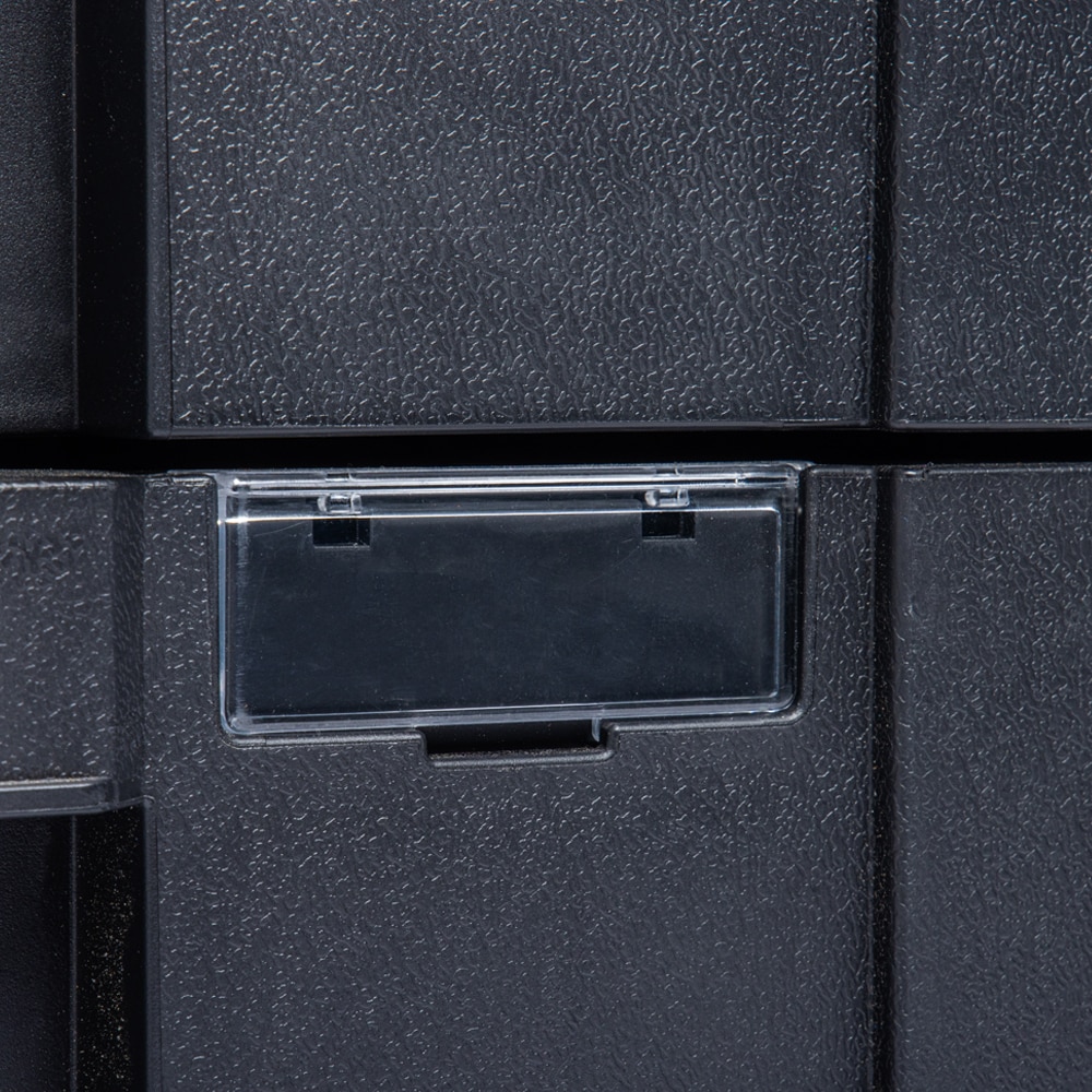 Caja de herramientas negra de plástico Kobalt CASESTACK 14.16 pulgadas de ancho x 21 pulgadas de alto x 13.5 pulgadas de profundidad con 2 cajones KCSA-2DRW1-03