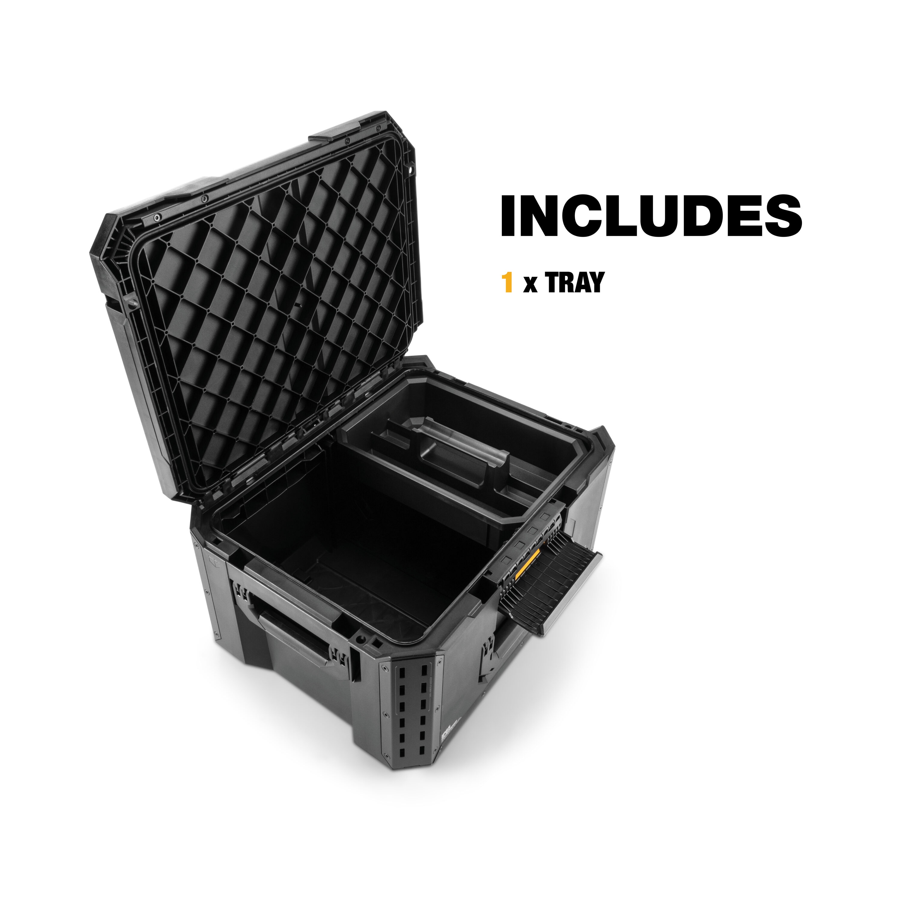 Caja de herramientas de plástico/metal TOUGHBUILT STACKTECH grande de 21 pulgadas de ancho x 11.7 pulgadas de alto x 16 pulgadas de profundidad TB-B1-B-50