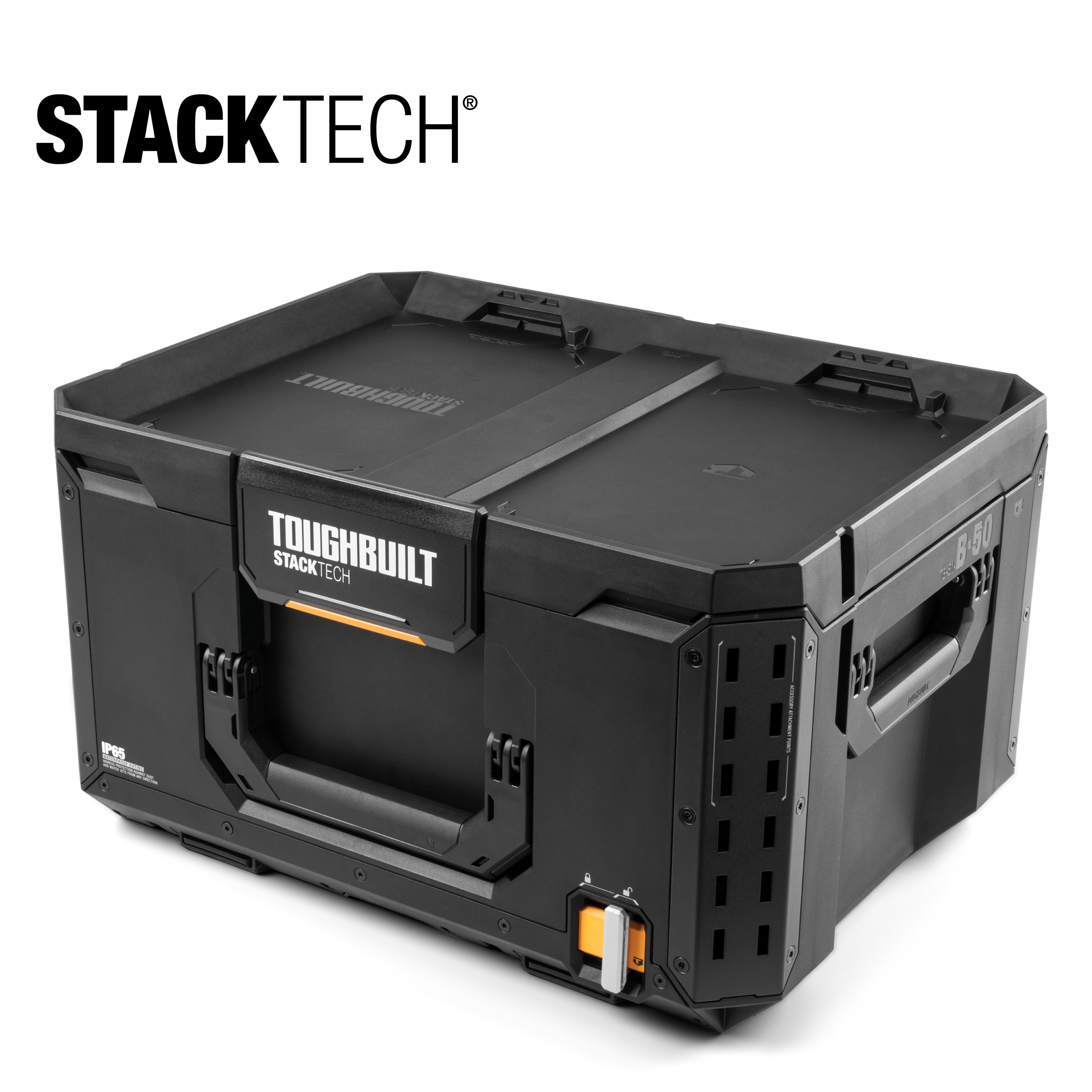 Caja de herramientas de plástico/metal TOUGHBUILT STACKTECH grande de 21 pulgadas de ancho x 11.7 pulgadas de alto x 16 pulgadas de profundidad TB-B1-B-50