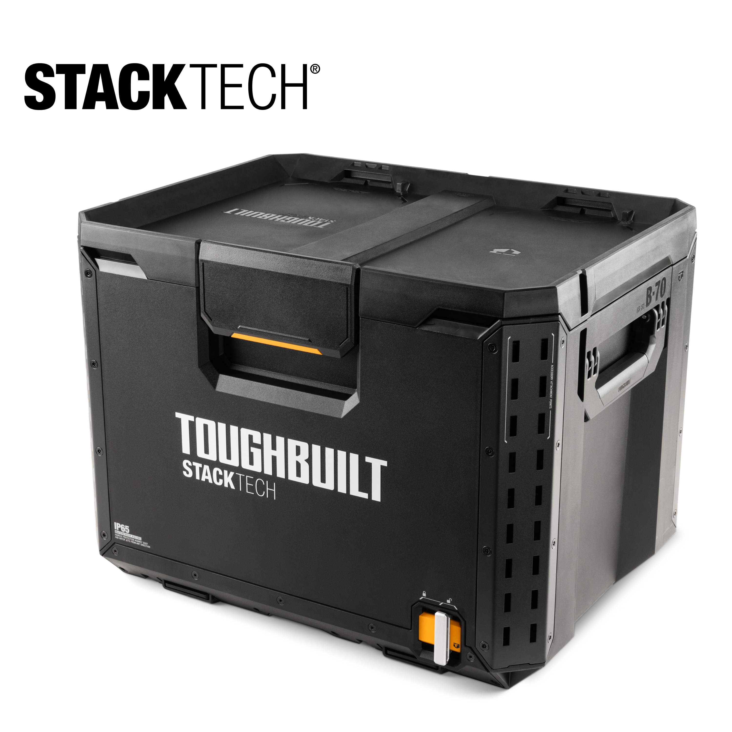 Caja de herramientas TOUGHBUILT STACKTECH XL de plástico/metal de 21 pulgadas de ancho x 15.6 pulgadas de alto x 16 pulgadas de profundidad TB-B1-B-70