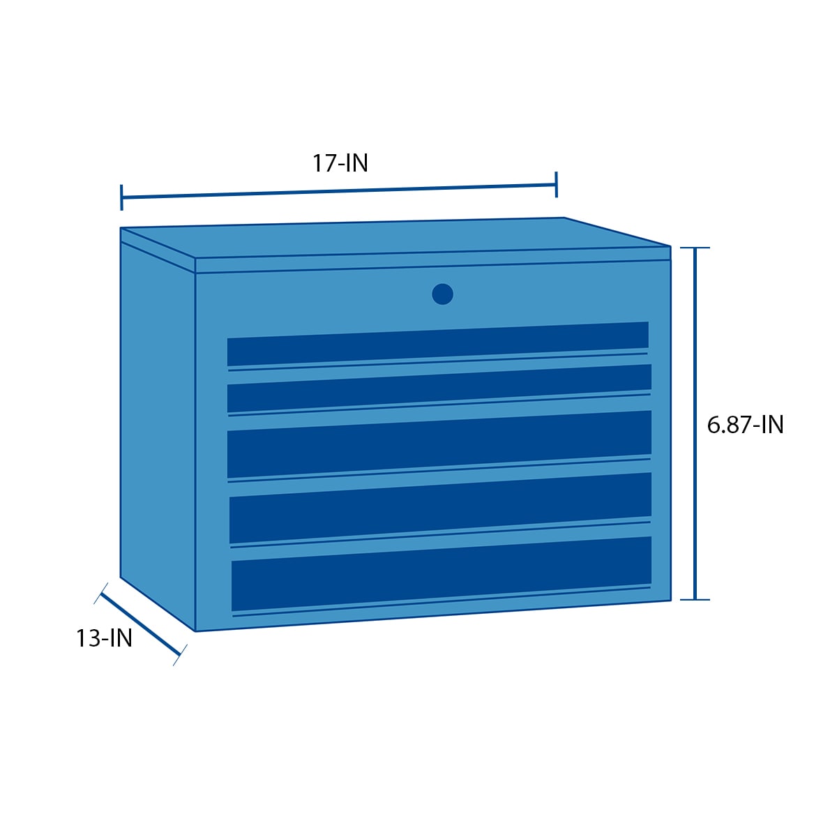 Caja de herramientas de plástico rojo CRAFTSMAN VERSASTACK de 17 pulgadas de ancho x 6.87 pulgadas de alto x 13.0 pulgadas de profundidad CMST17830