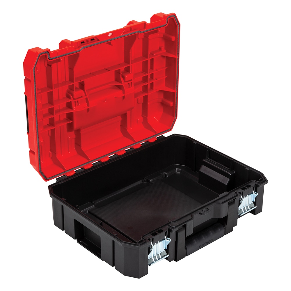 Caja de herramientas de plástico rojo CRAFTSMAN VERSASTACK de 17 pulgadas de ancho x 6.87 pulgadas de alto x 13.0 pulgadas de profundidad CMST17830
