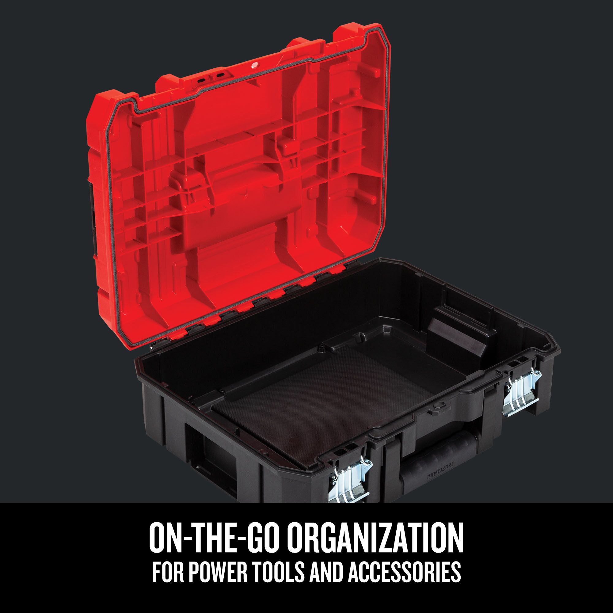 Caja de herramientas de plástico rojo CRAFTSMAN VERSASTACK de 17 pulgadas de ancho x 6.87 pulgadas de alto x 13.0 pulgadas de profundidad CMST17830